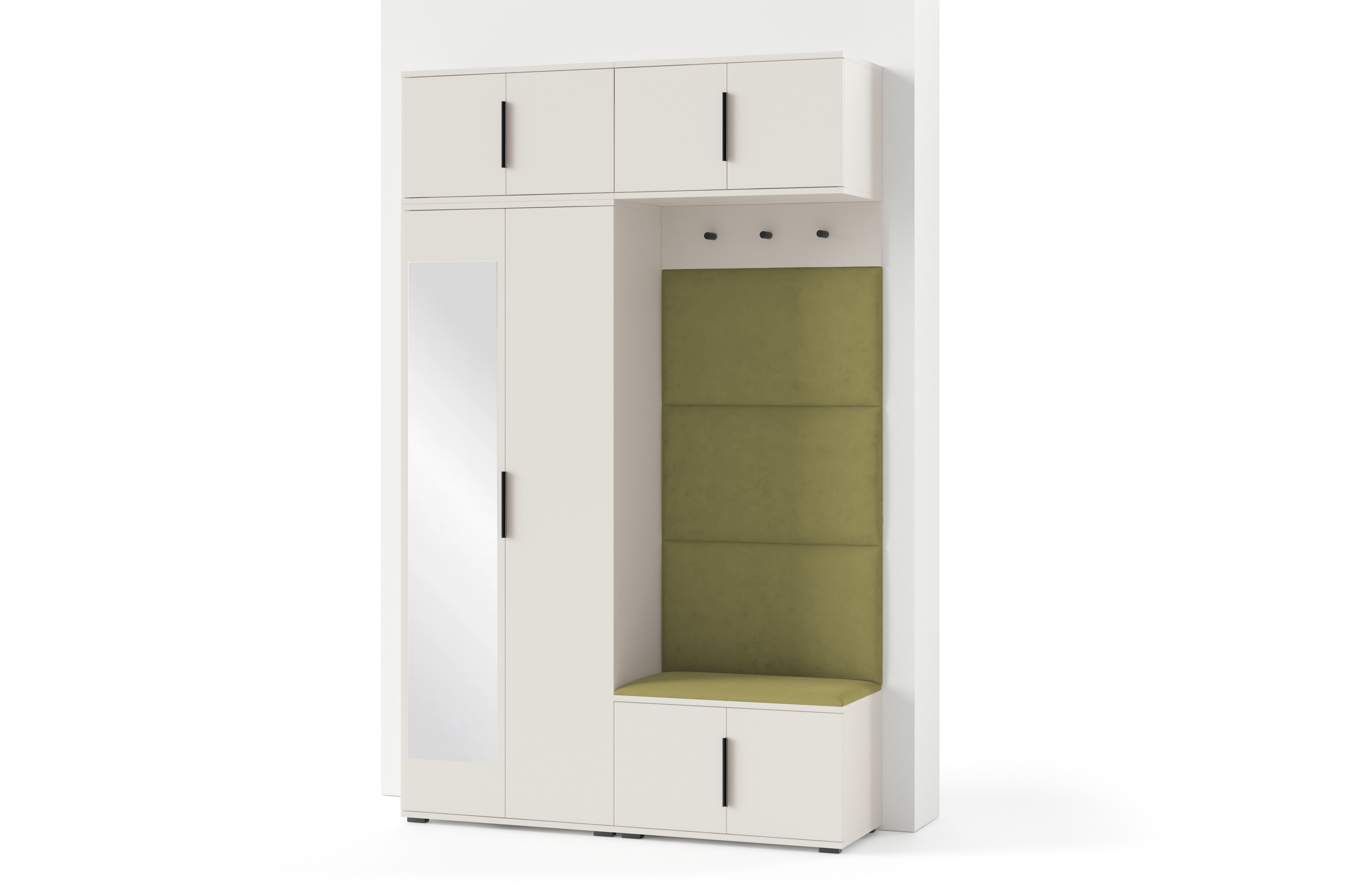 PK Bianco 1 Hallway Wardrobe Set -  Upholstered Panels in Various Colours