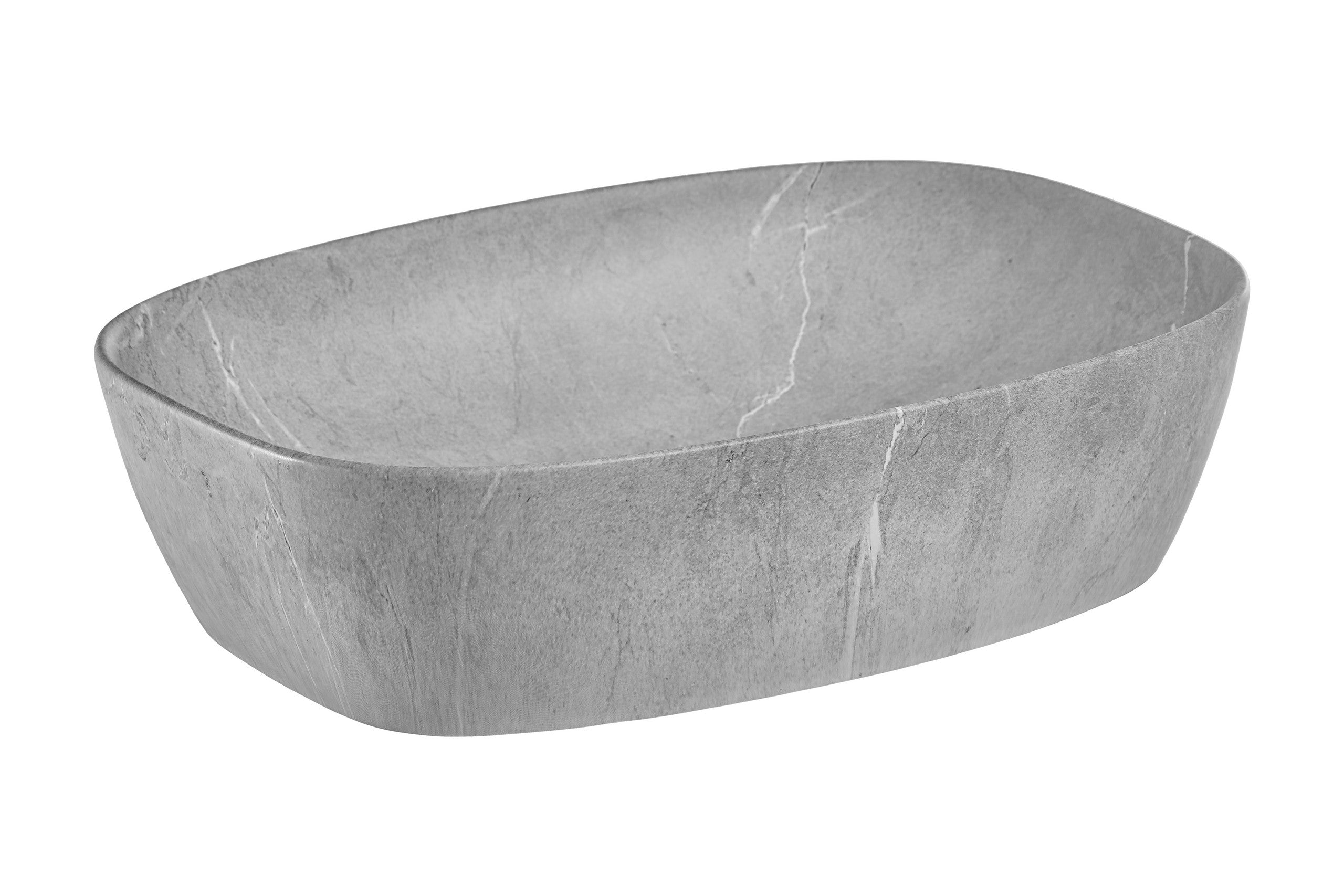 Anna Grey Marble Countertop Basin – Matt Finish, 50.5 cm