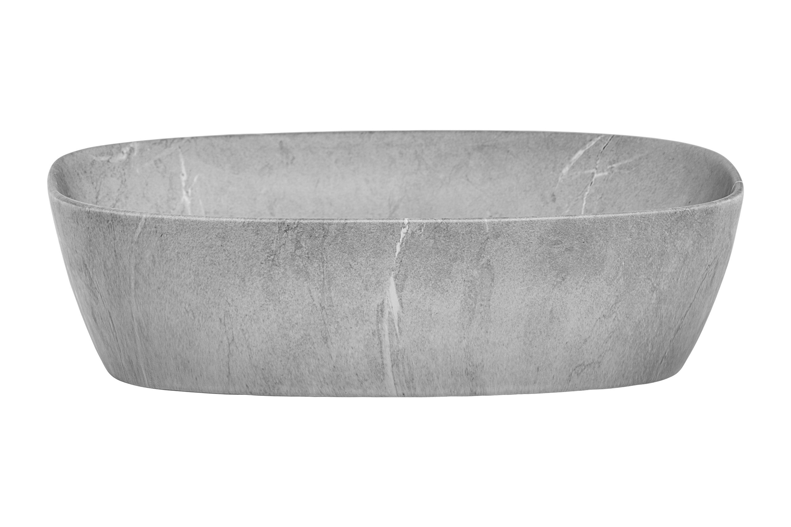 Anna Grey Marble Countertop Basin – Matt Finish, 50.5 cm