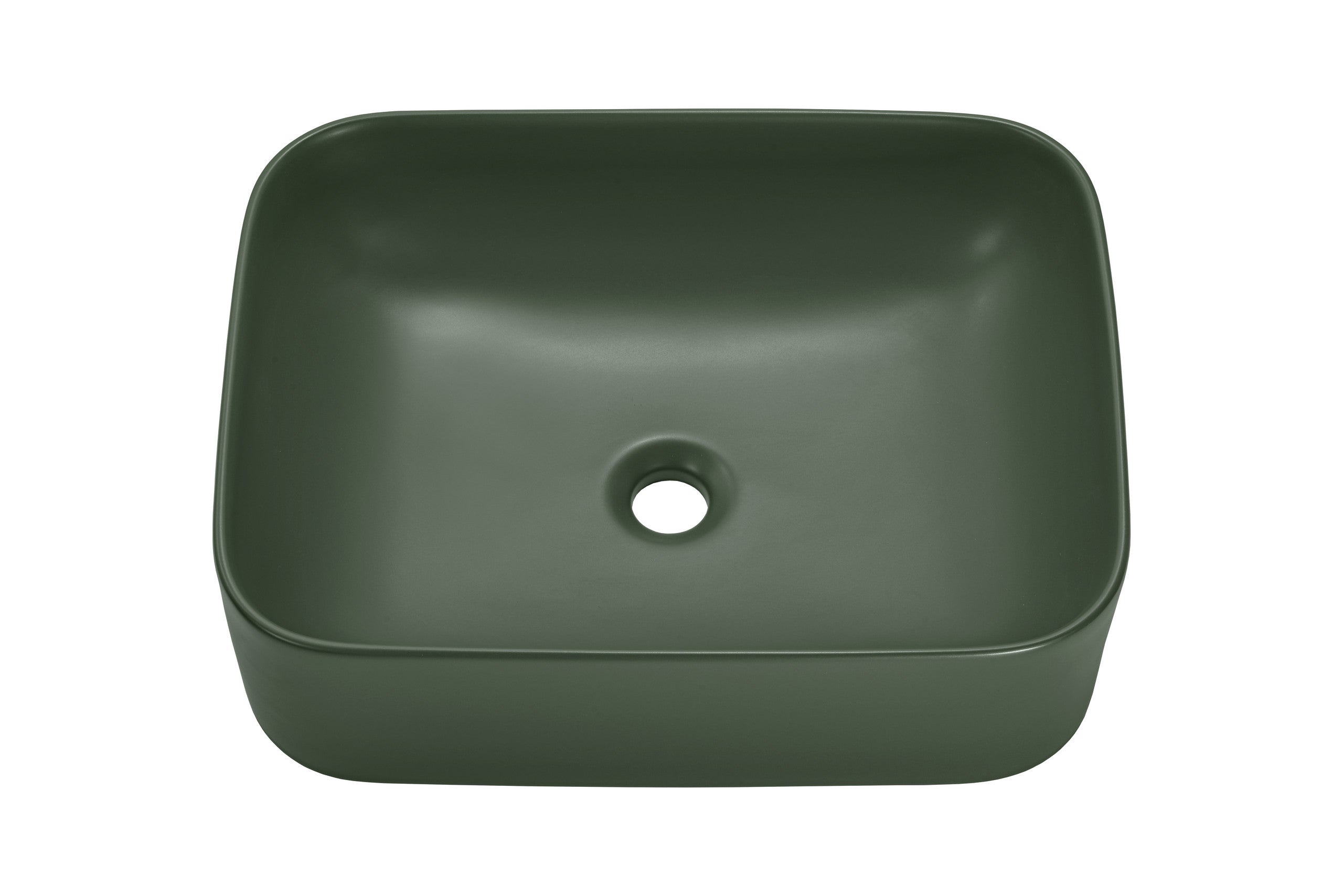 Kama Countertop Basin – Matt Forest Green, 50.5 cm