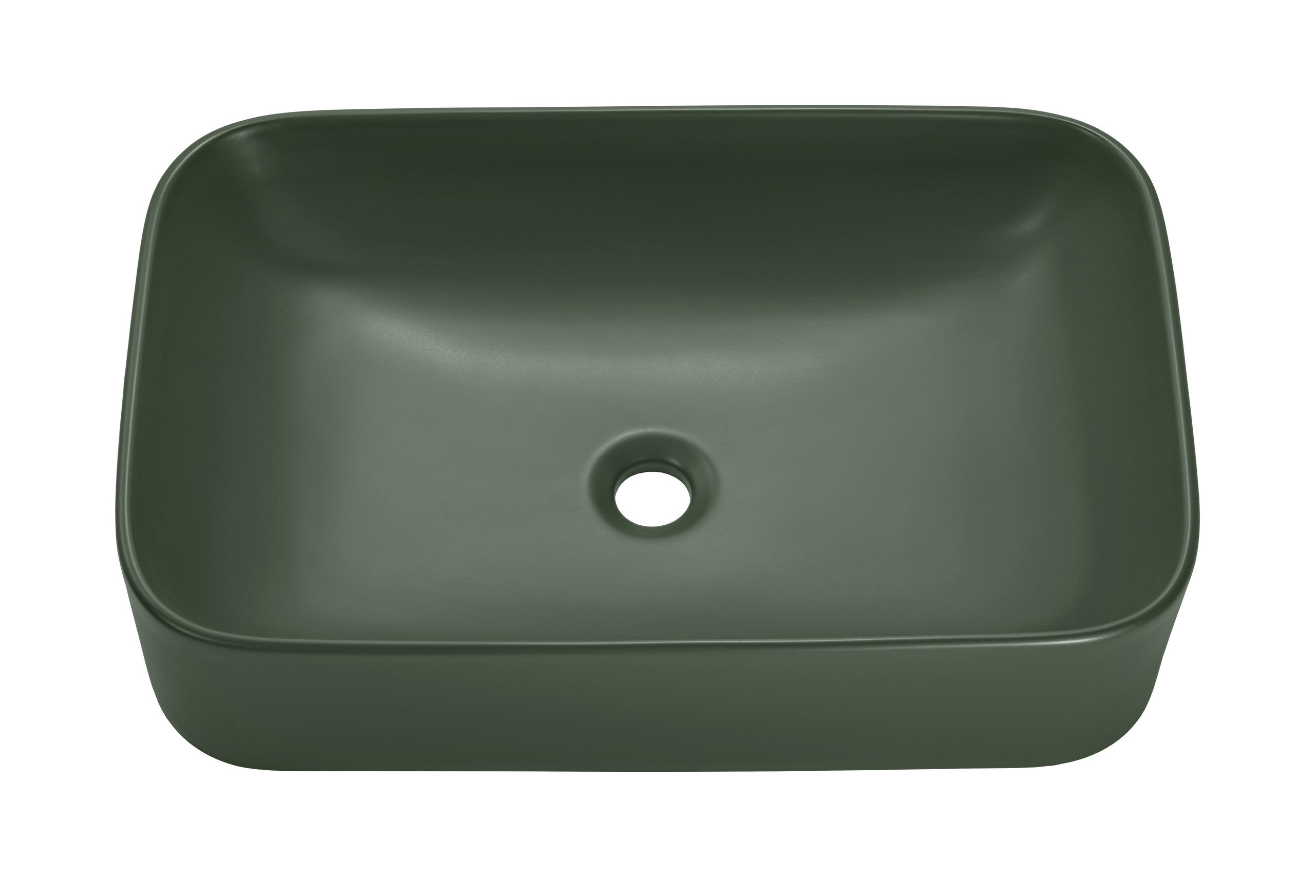 Kama Countertop Basin – Matt Forest Green, 61 cm