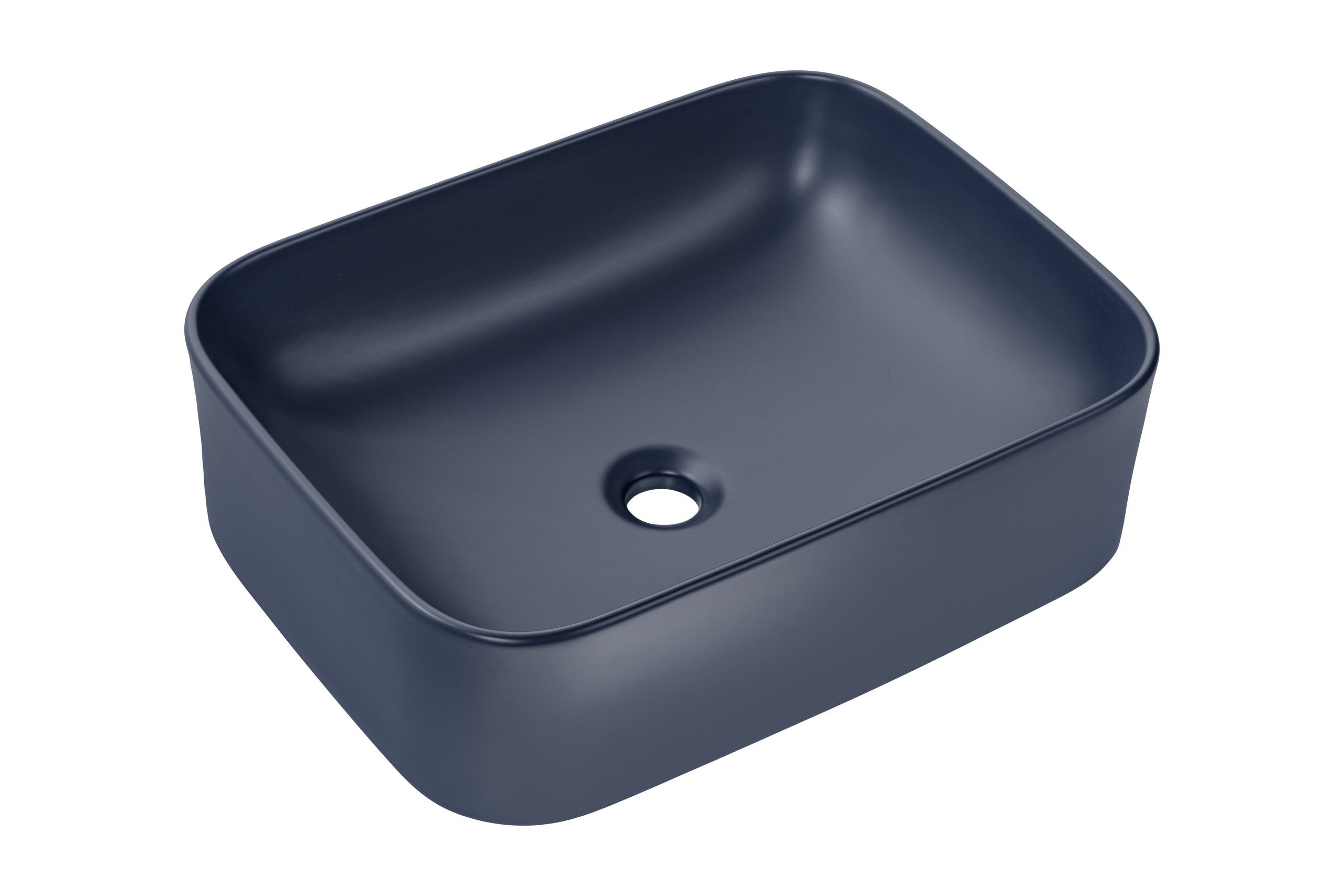 Kama Countertop Basin – Matt Navy Blue, 50.5 cm