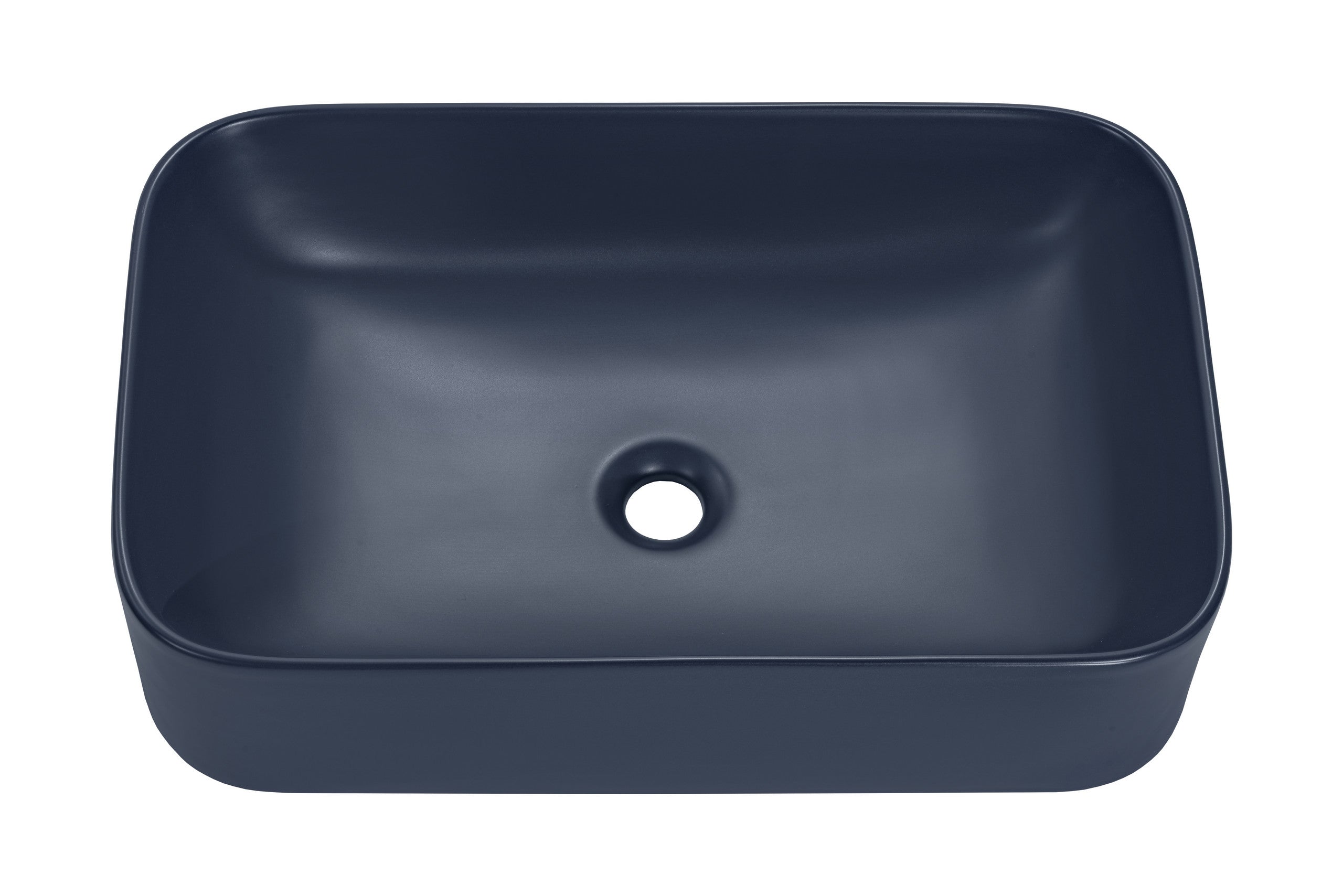 Kama Countertop Basin – Matt Navy Blue, 61 cm