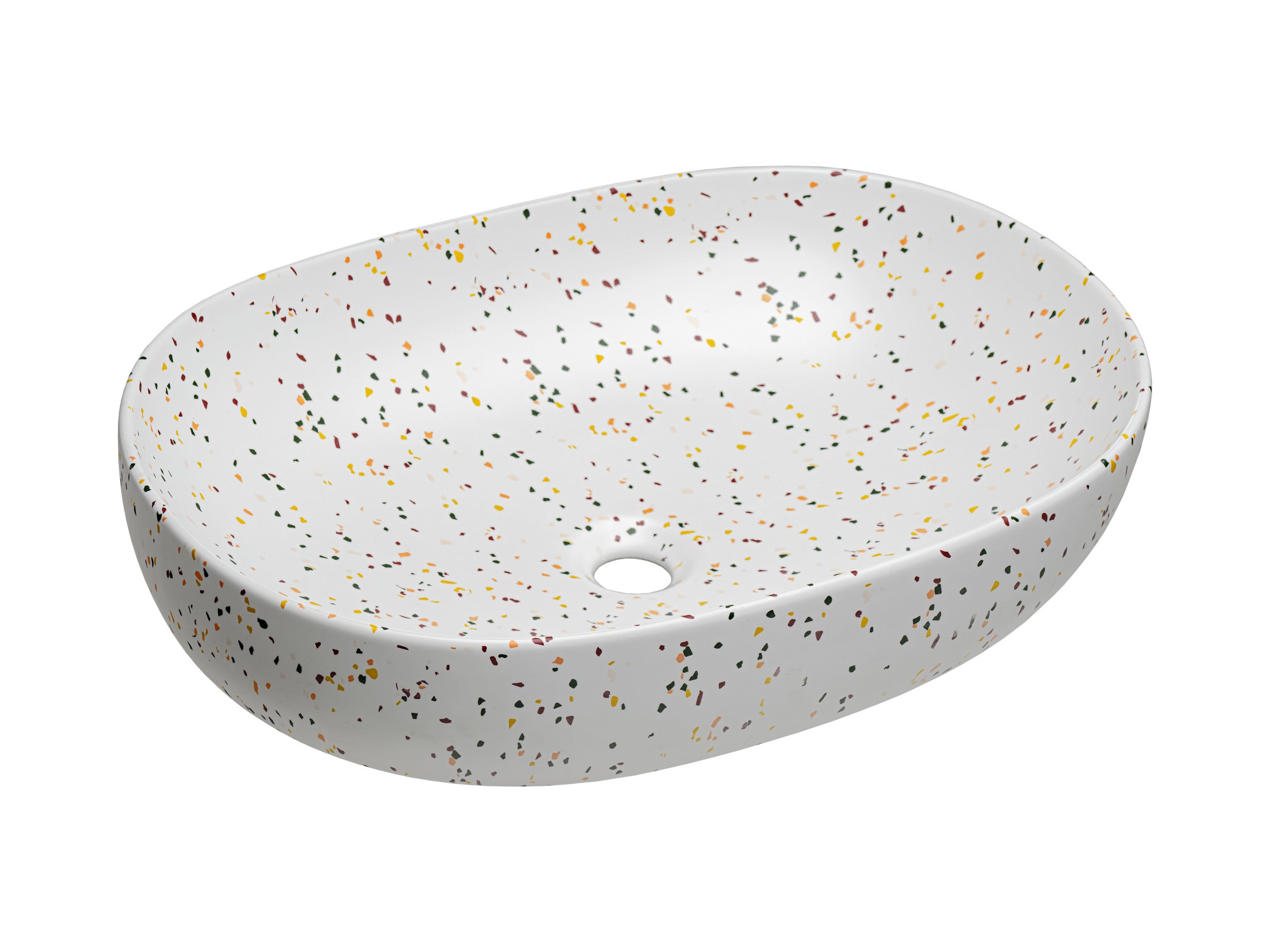 Lili Countertop Basin – Matt Terrazzo, 60 cm