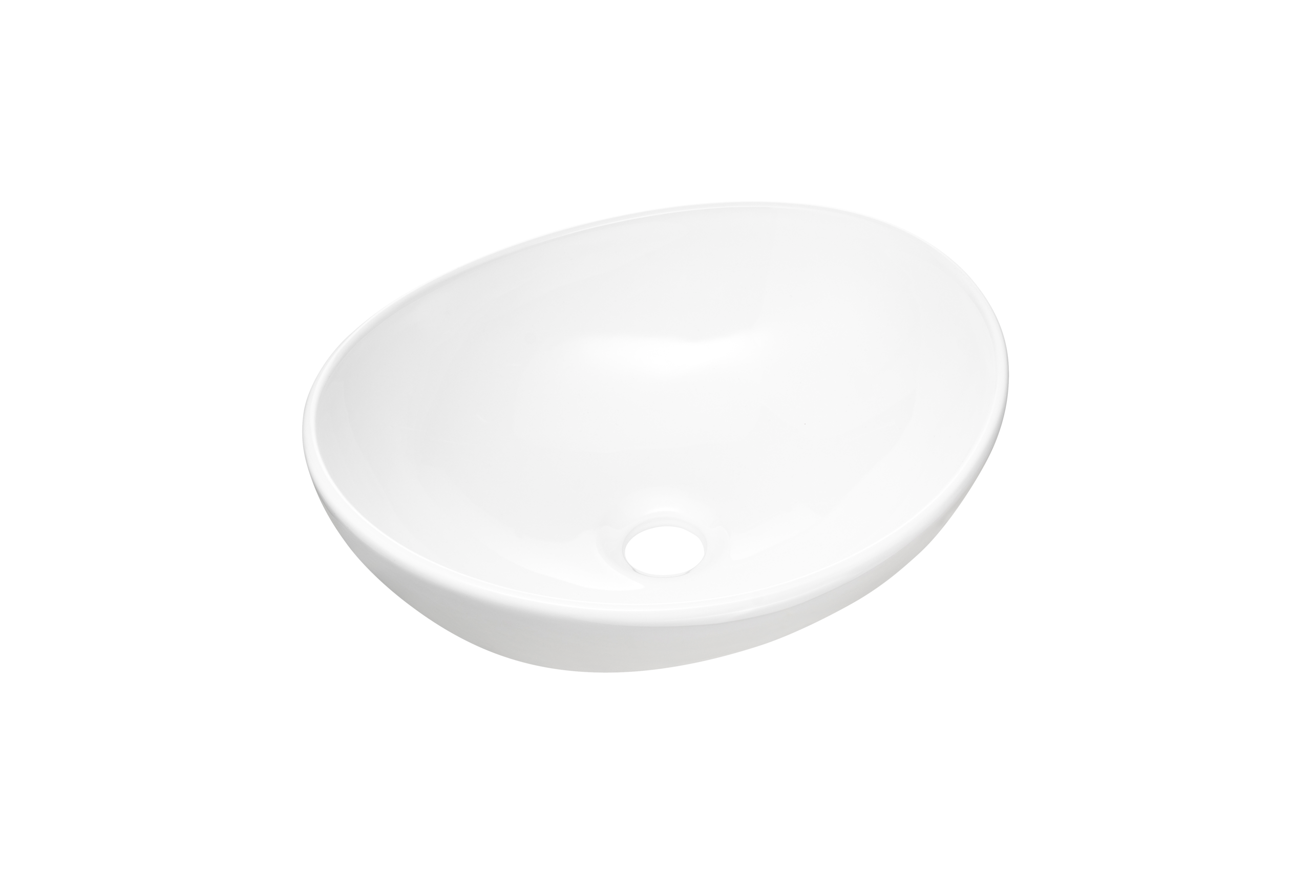 Lola Countertop Basin – Gloss White, 40.5 x 33 cm