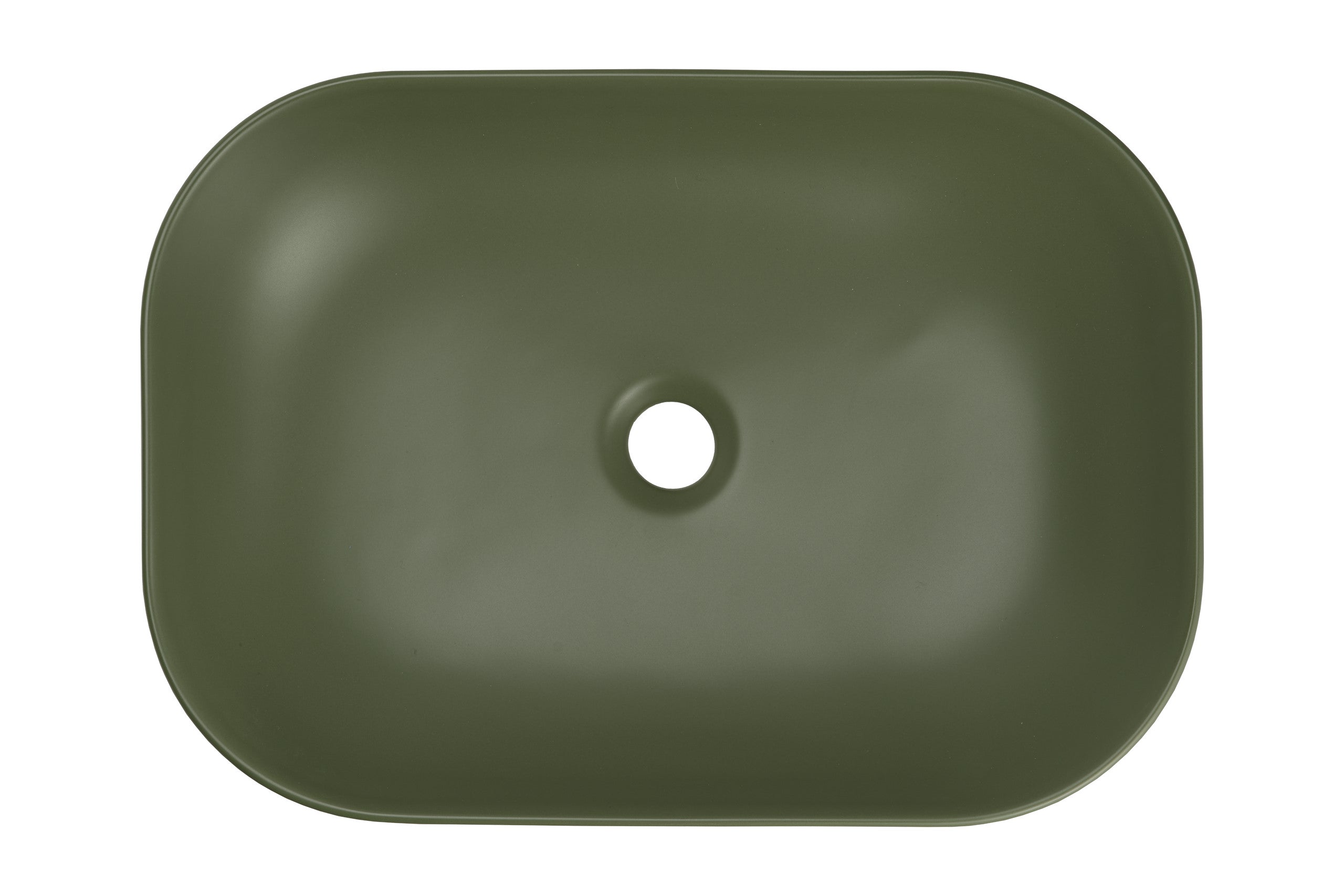 Neli Countertop Basin – Matt Forest Green, 61 x 38 cm
