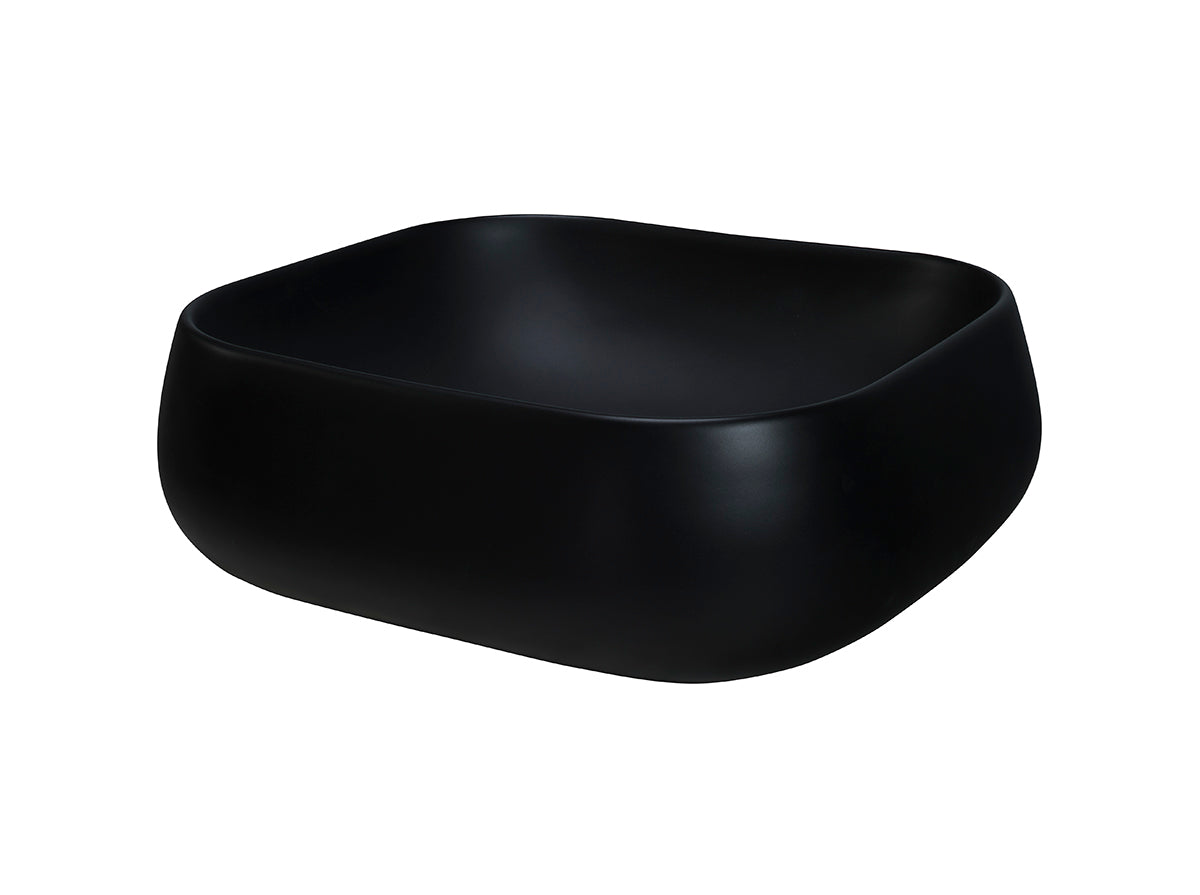 Nika Countertop Basin – Matt Black, 45 x 40 cm