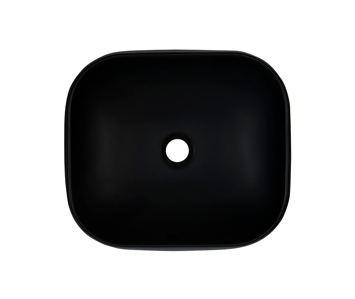 Nika Countertop Basin – Matt Black, 45 x 40 cm