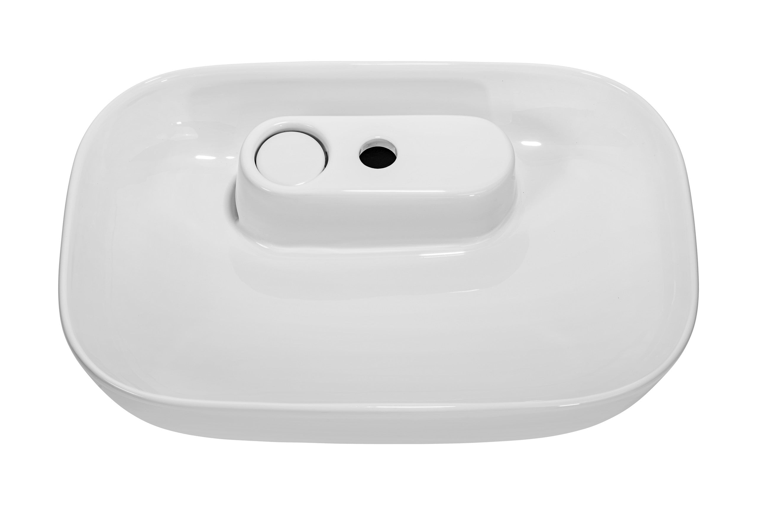 Pola Countertop Basin – Gloss White, 60 cm