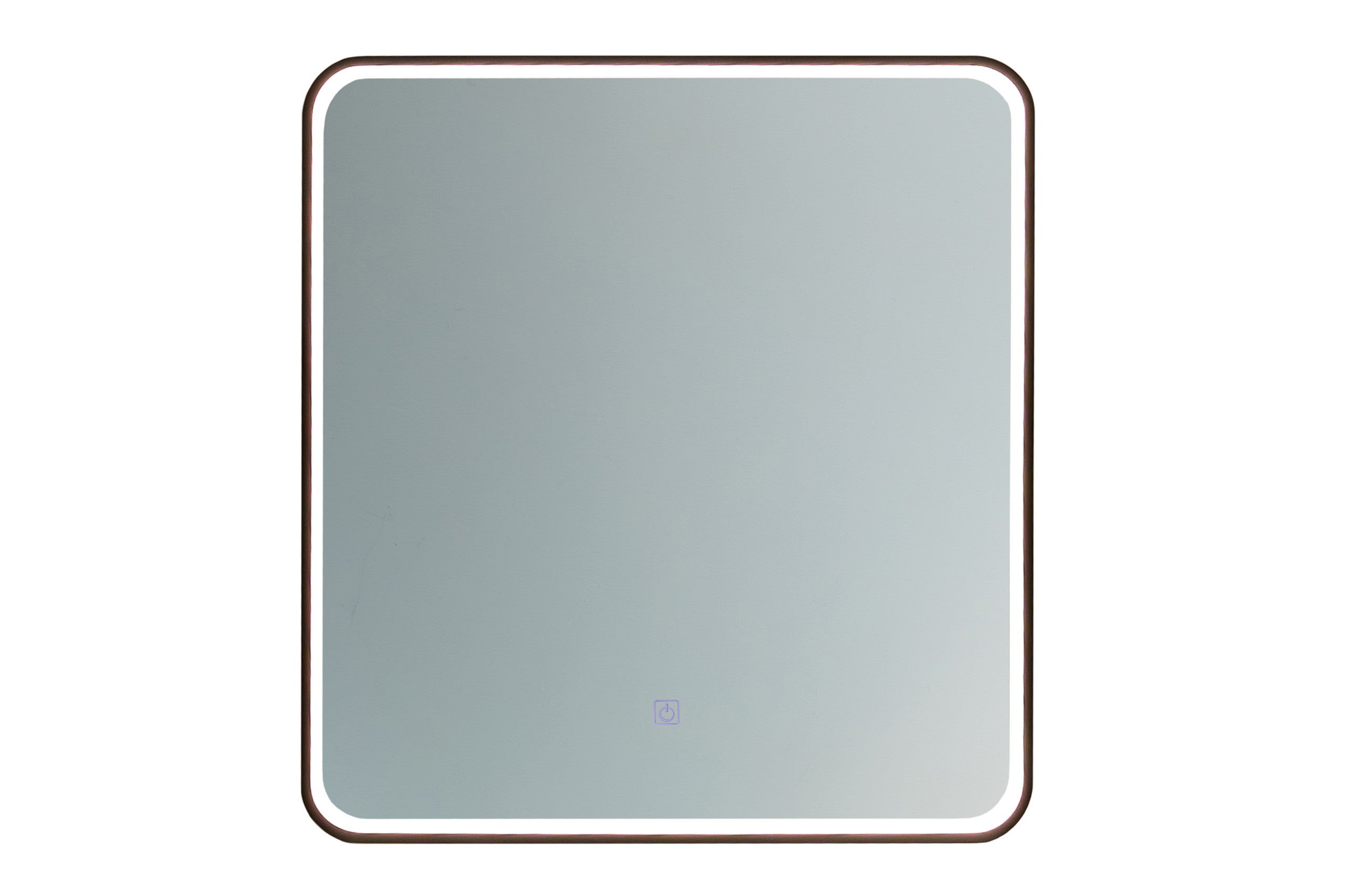 Vega LU LED 60 – Rectangular LED Bathroom Mirror with Black Frame, 60 × 65 cm