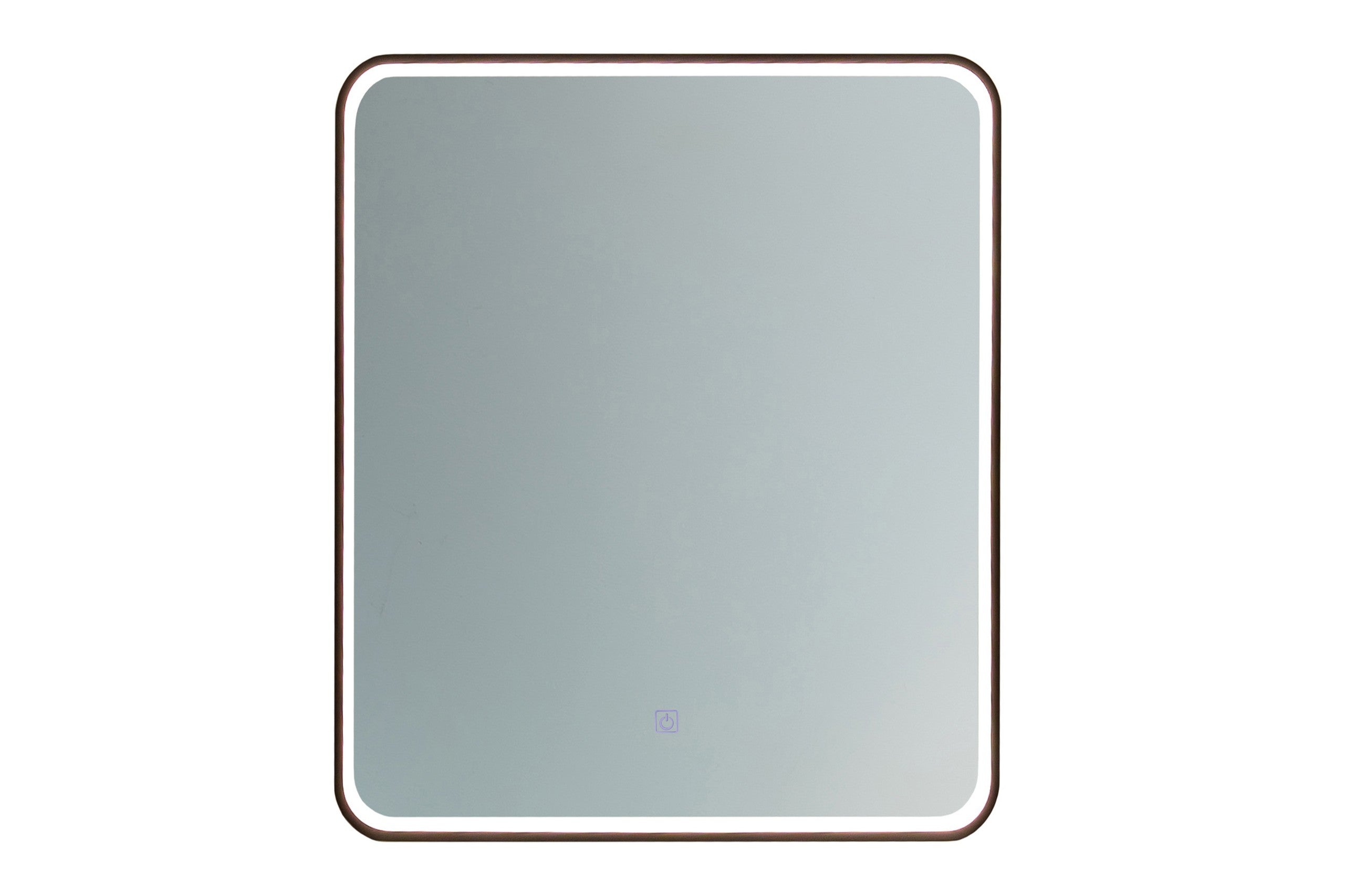 Vega LU LED 65 – Rectangular LED Bathroom Mirror with Black Frame, 65 × 80 cm