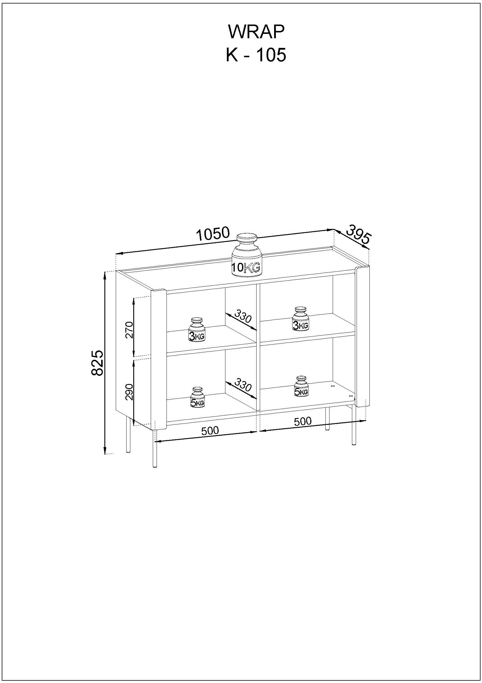 Wrap Chest of Drawers (105 cm)