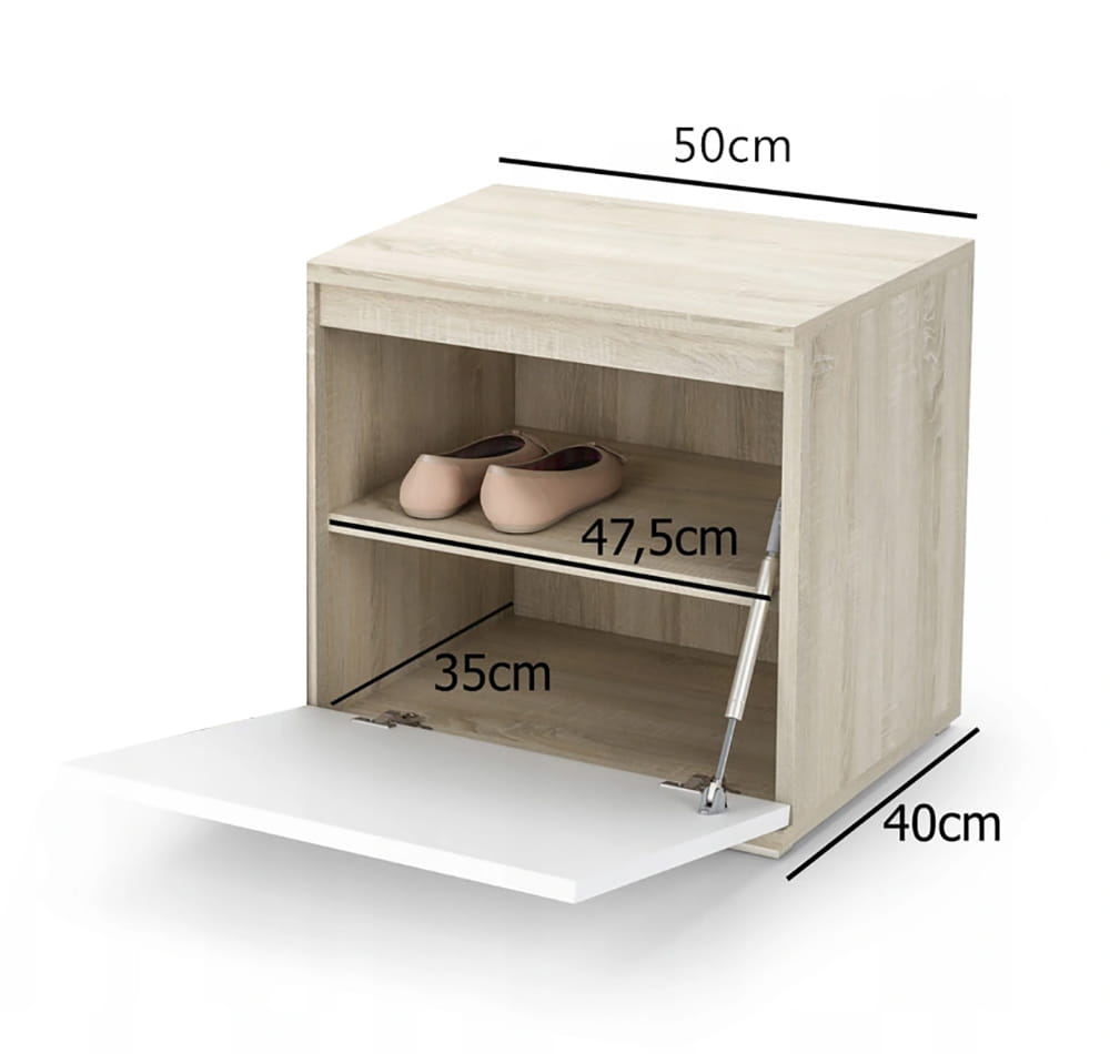 PK Emi 20 Hallway Wardrobe Sonoma Oak - Upholstered Panels in Various Colours