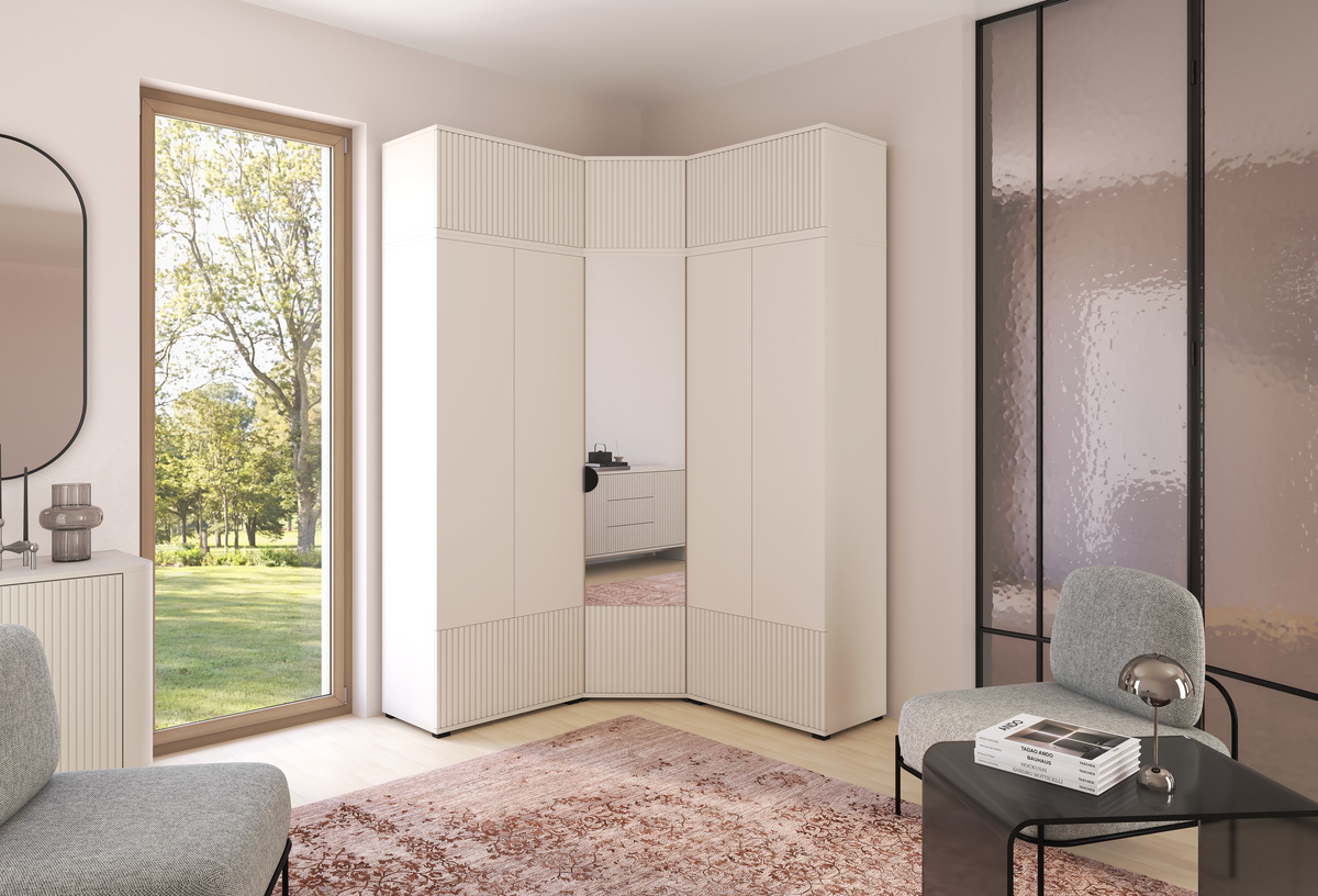 Rayo Wardrobe Set 10 – Cashmere, 140 cm