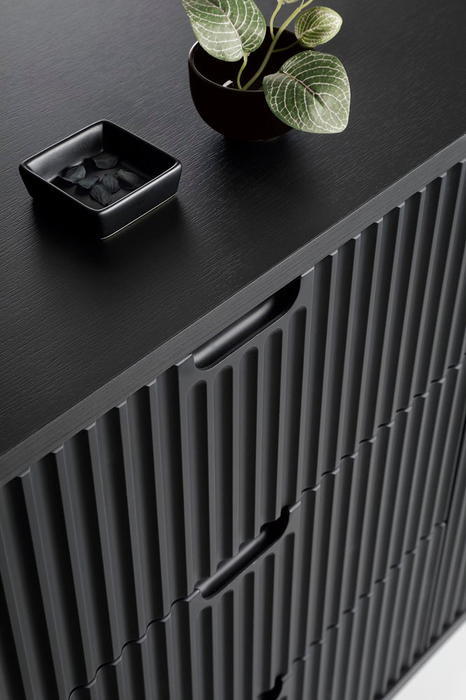 ZOVA TV Stand - Modern Design and Functionality in One TV Cabinet #color_Black with gold legs