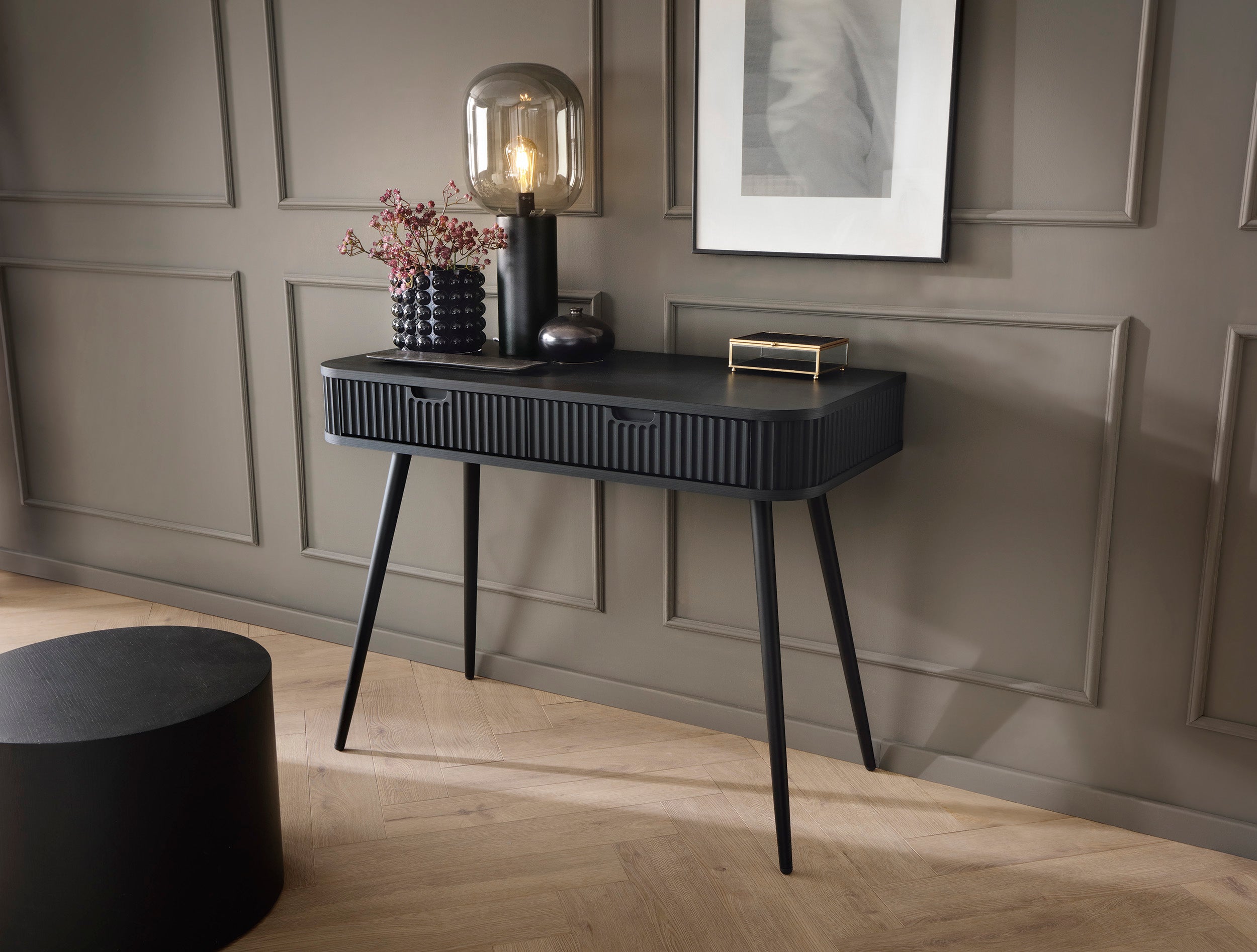 ZOVA Chest of drawers t-103 #color_Black with black legs