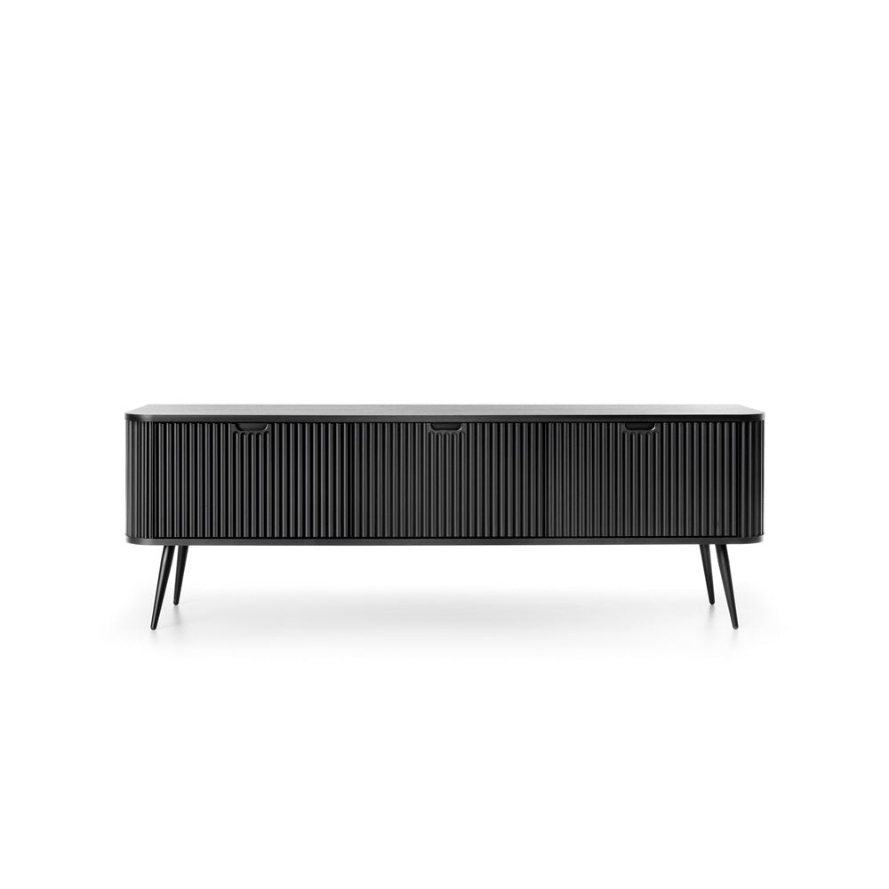 ZOVA TV Stand - Modern Design and Functionality in One TV Cabinet #color_Black with black legs