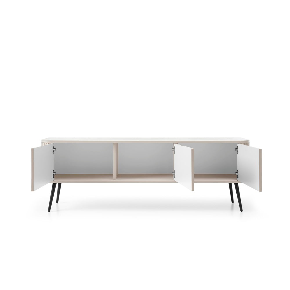 ZOVA TV Stand - Modern Design and Functionality in One TV Cabinet #color_Cashmere with black legs