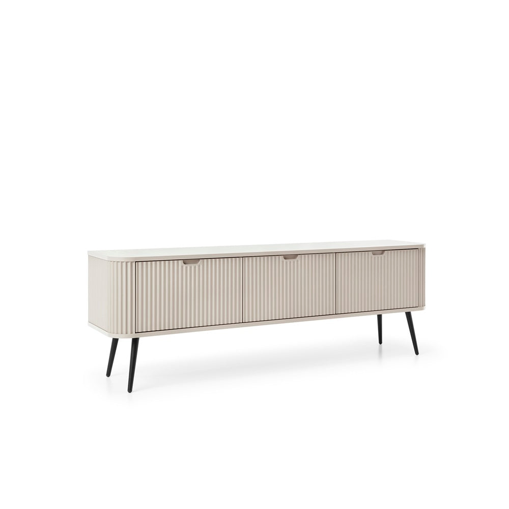 ZOVA TV Stand - Modern Design and Functionality in One TV Cabinet #color_Cashmere with black legs