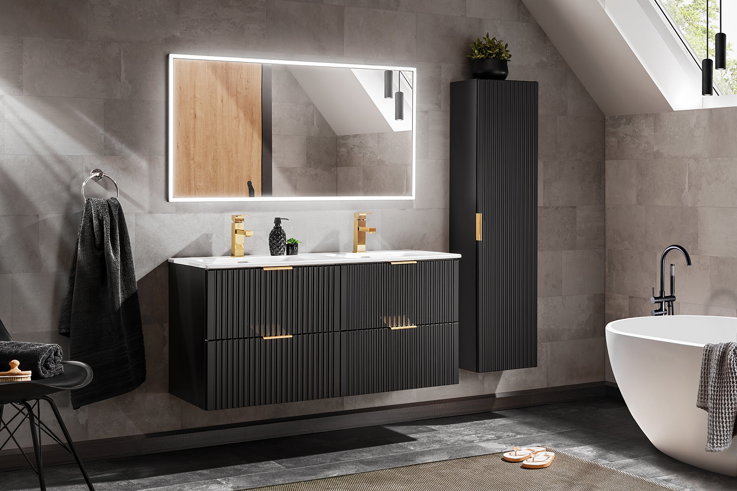 Adel Black Vanity Unit Set 100 / 120 / 140 cm – Configure Your Bathroom