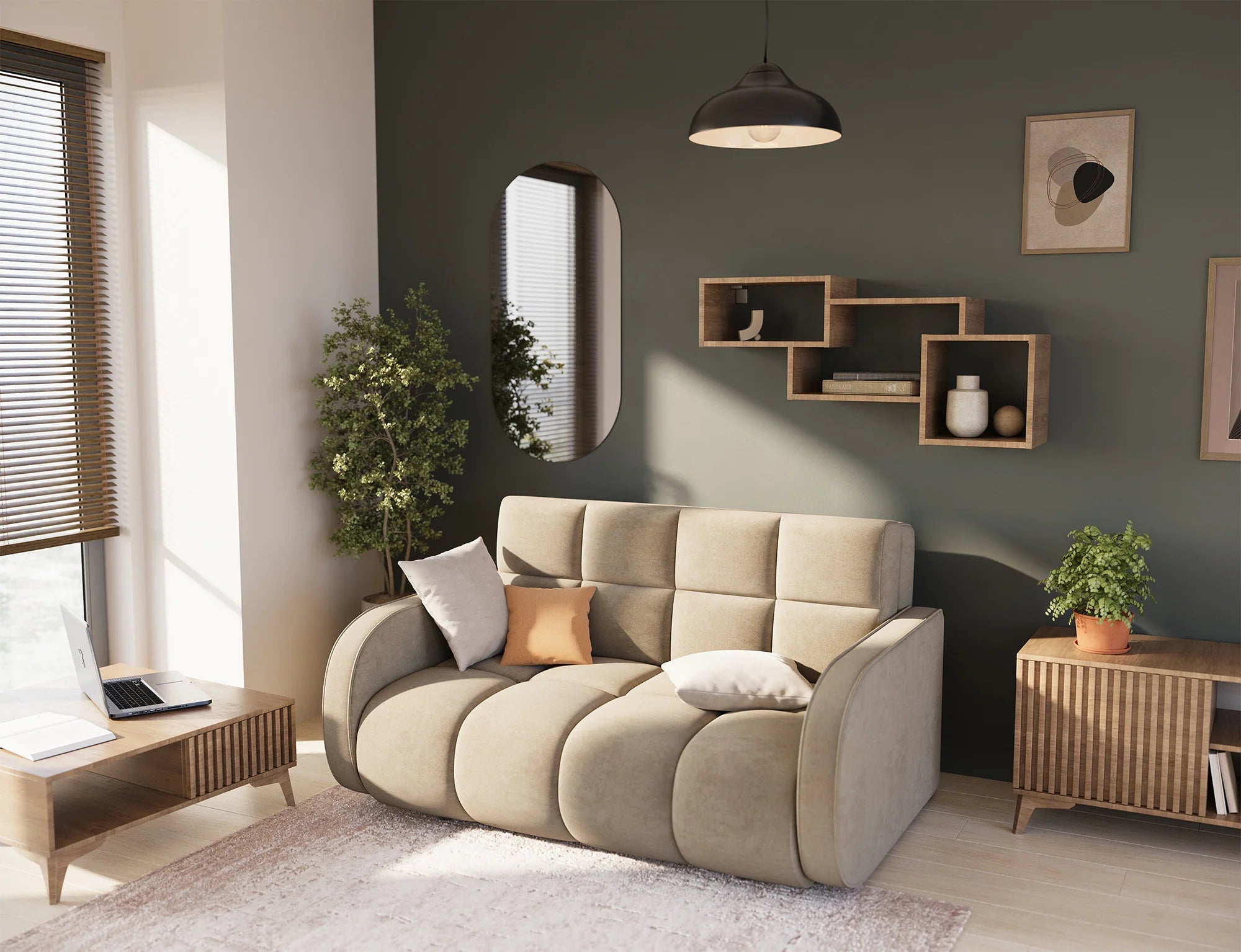 Eltap Deverio  Sofa Bed with Storage – 154 x 103 cm