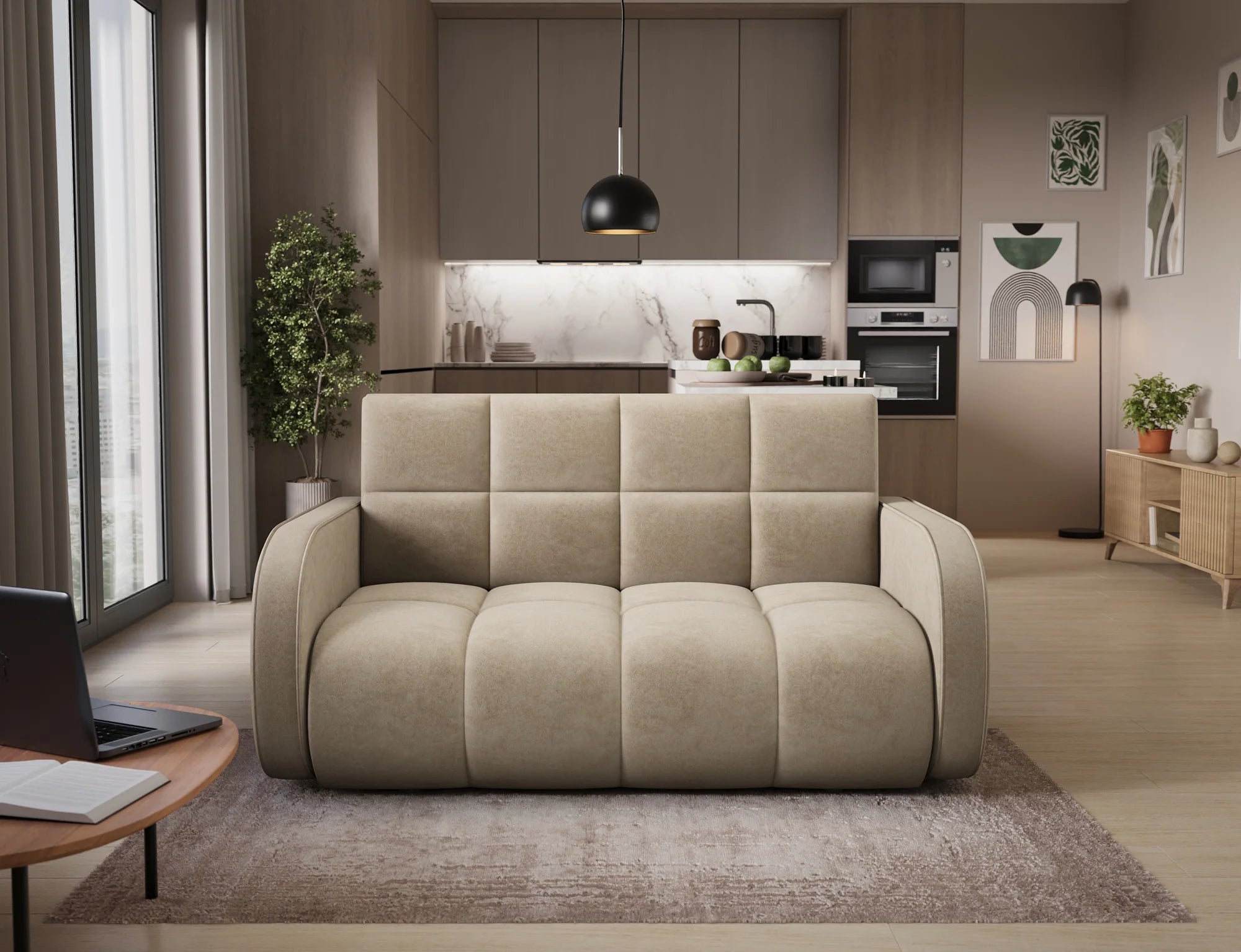Eltap Deverio  Sofa Bed with Storage – 154 x 103 cm