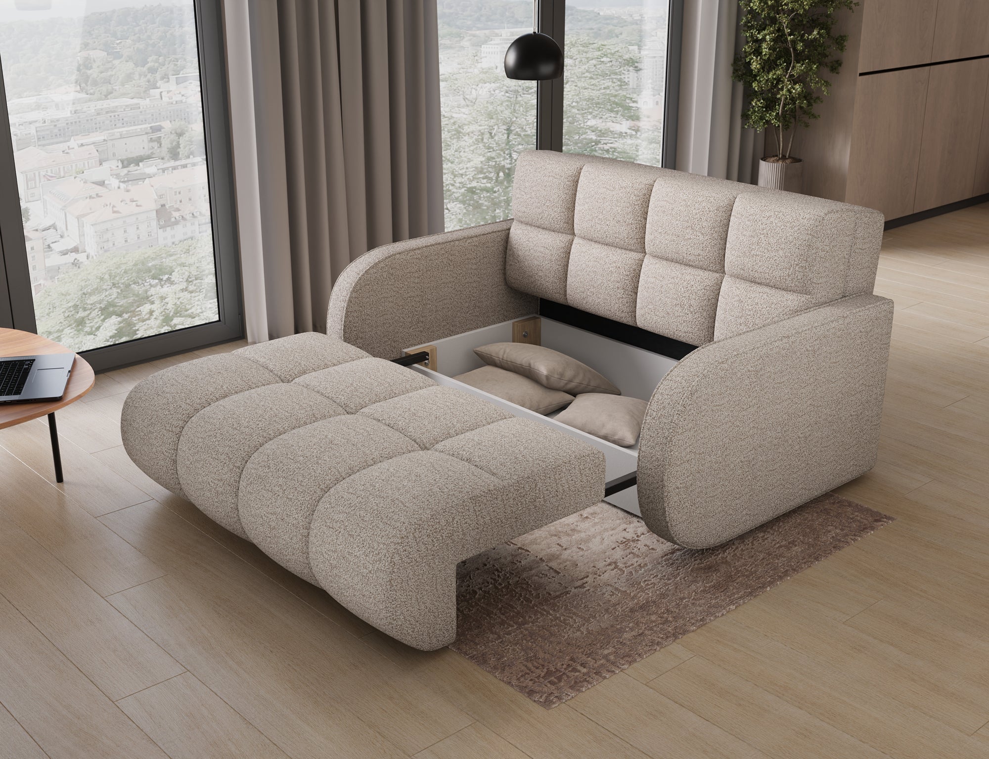 Eltap Deverio  Sofa Bed with Storage – 154 x 103 cm