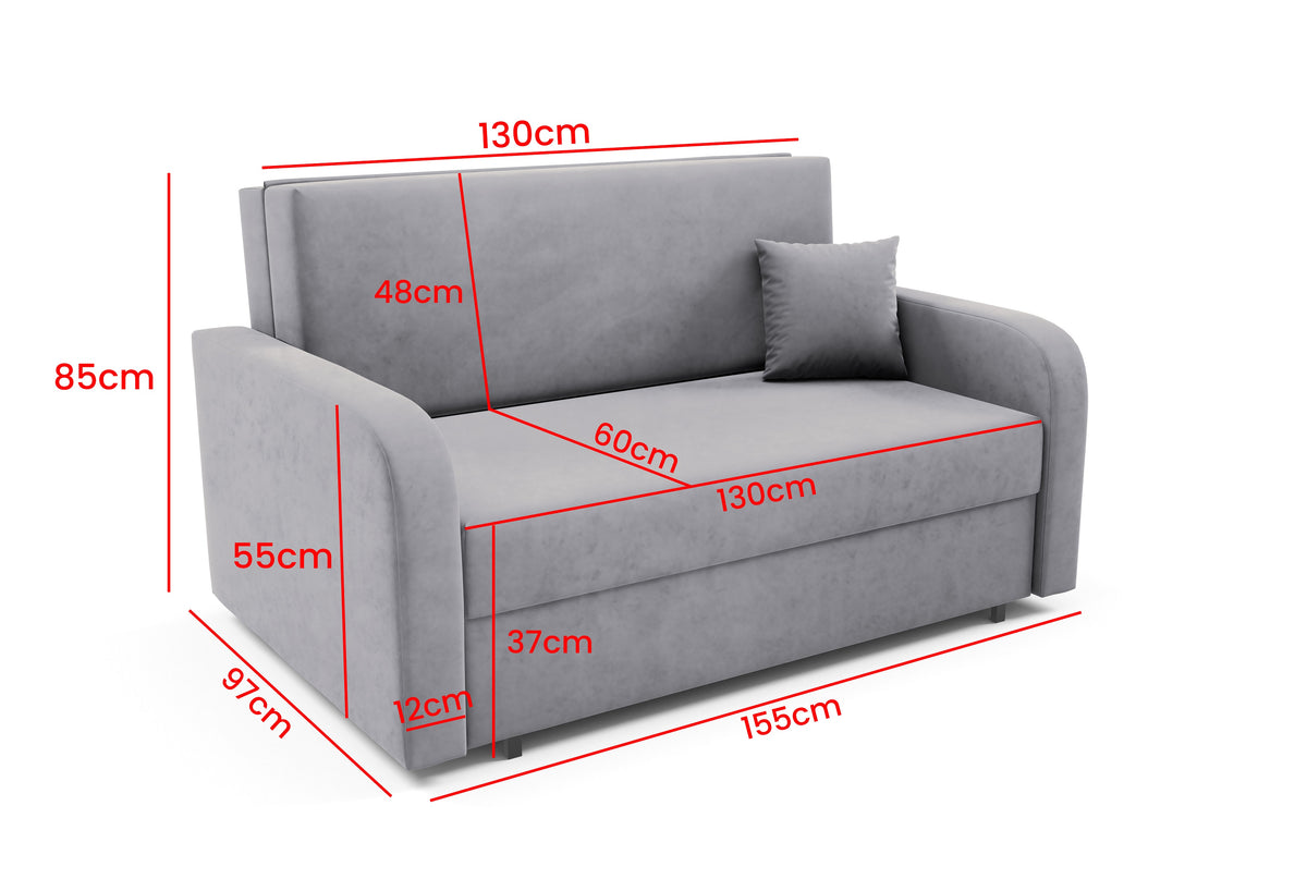 Feroni III Sofa Bed – 3-Seater – 130 cm