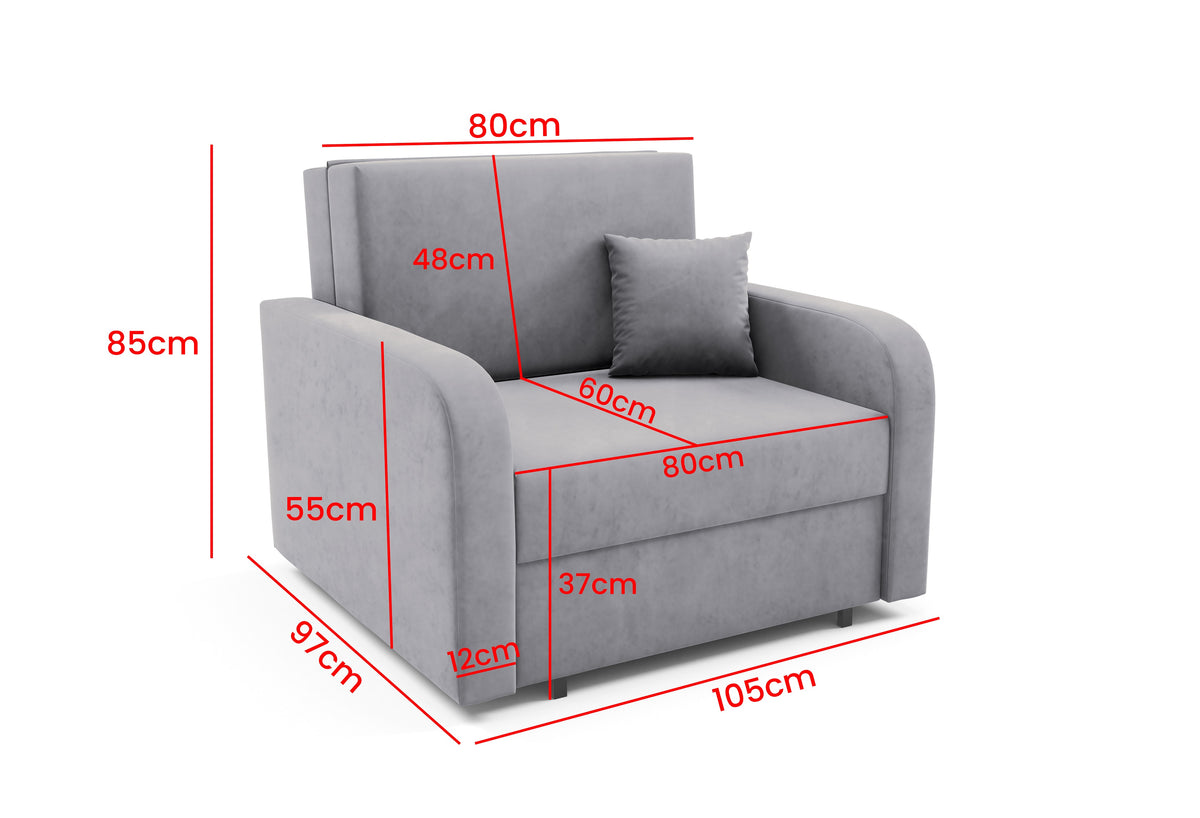 Feroni I Chair Bed – Single – 80 cm