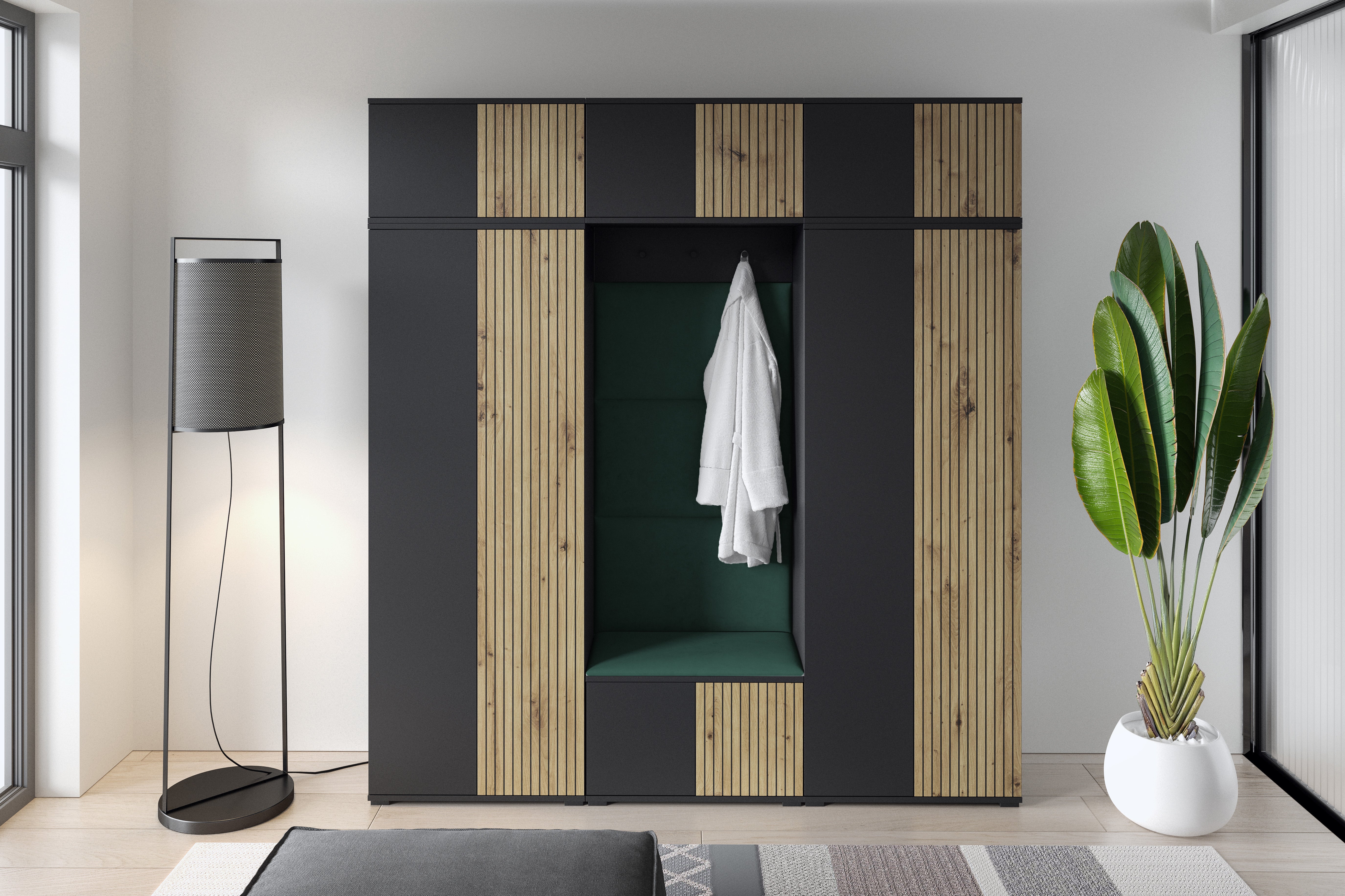 PK Ross 4 Hallway Set –  Upholstered Panels in Various Colours