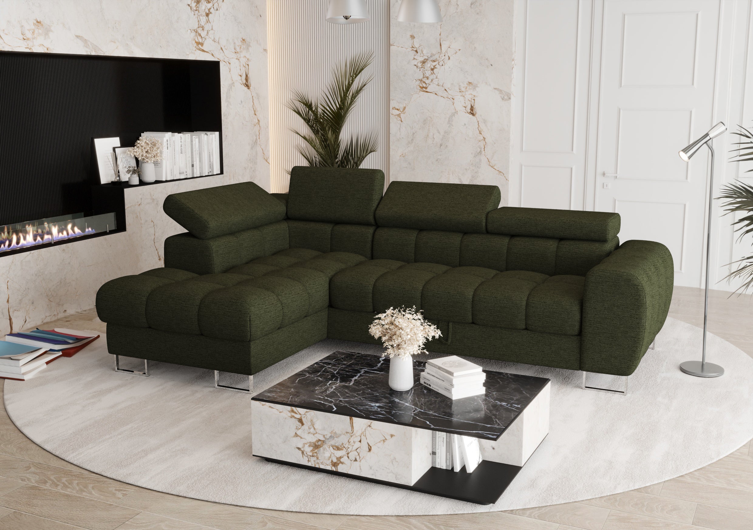 Aspen Mini Corner Sofa  Left – Available in Various Colors and Fabrics