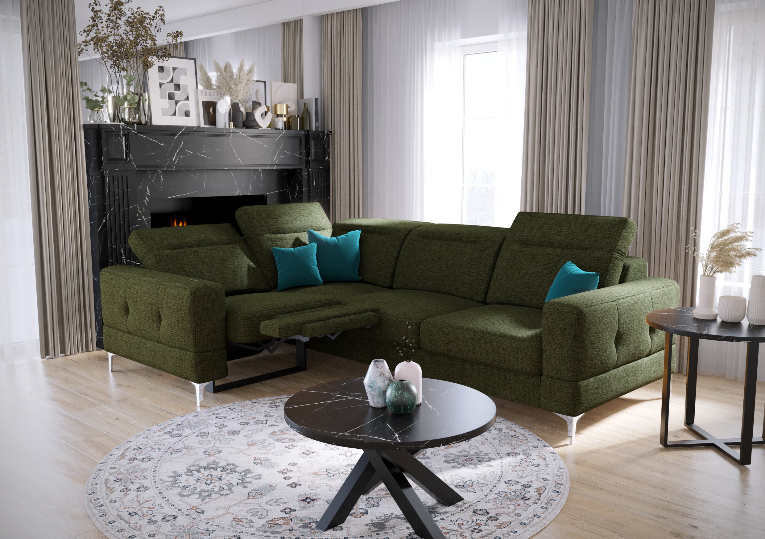 G-Malibu Relax Corner Sofa with Sleeping Function 185×250 cm