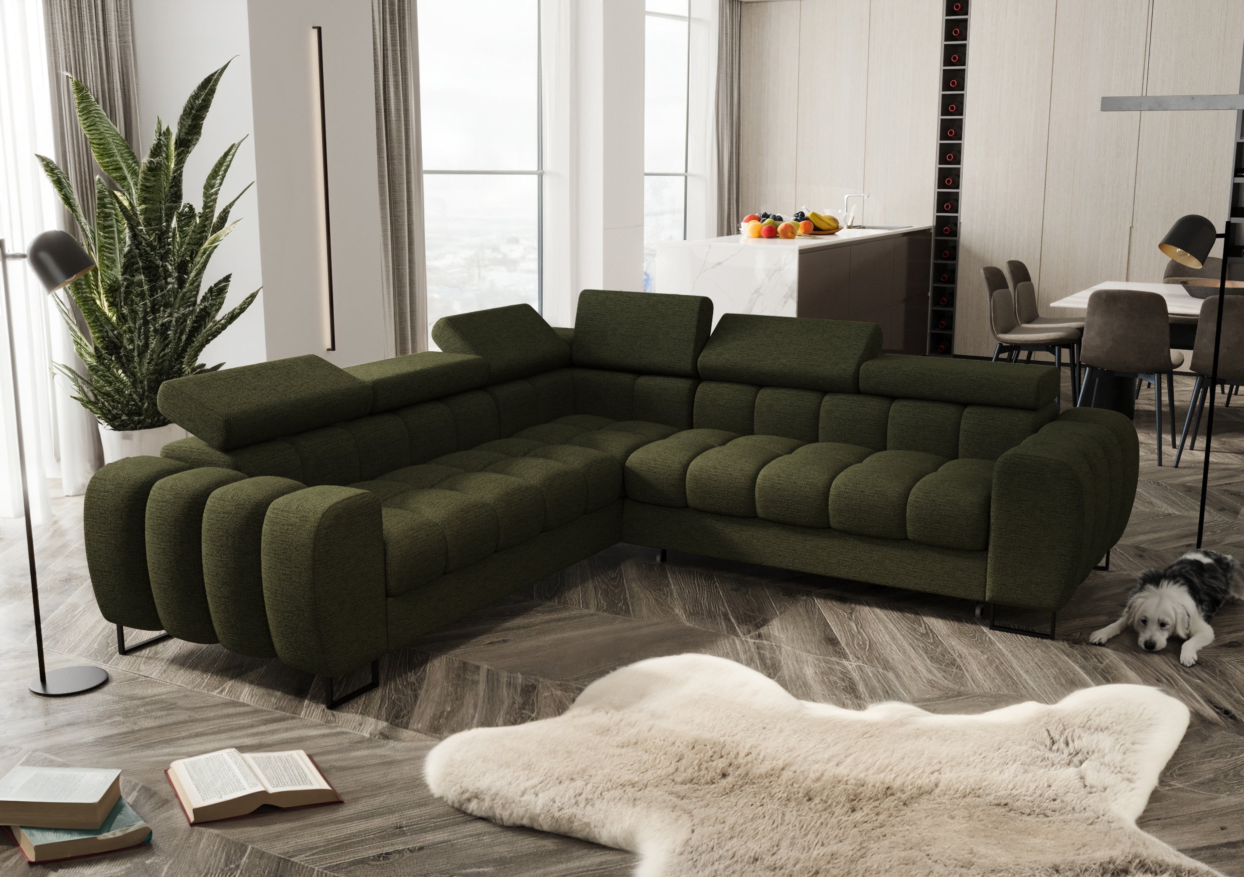 Aspen Max 260×260 cm Corner Sofa Bed Left– Available in Various Colors and Fabrics