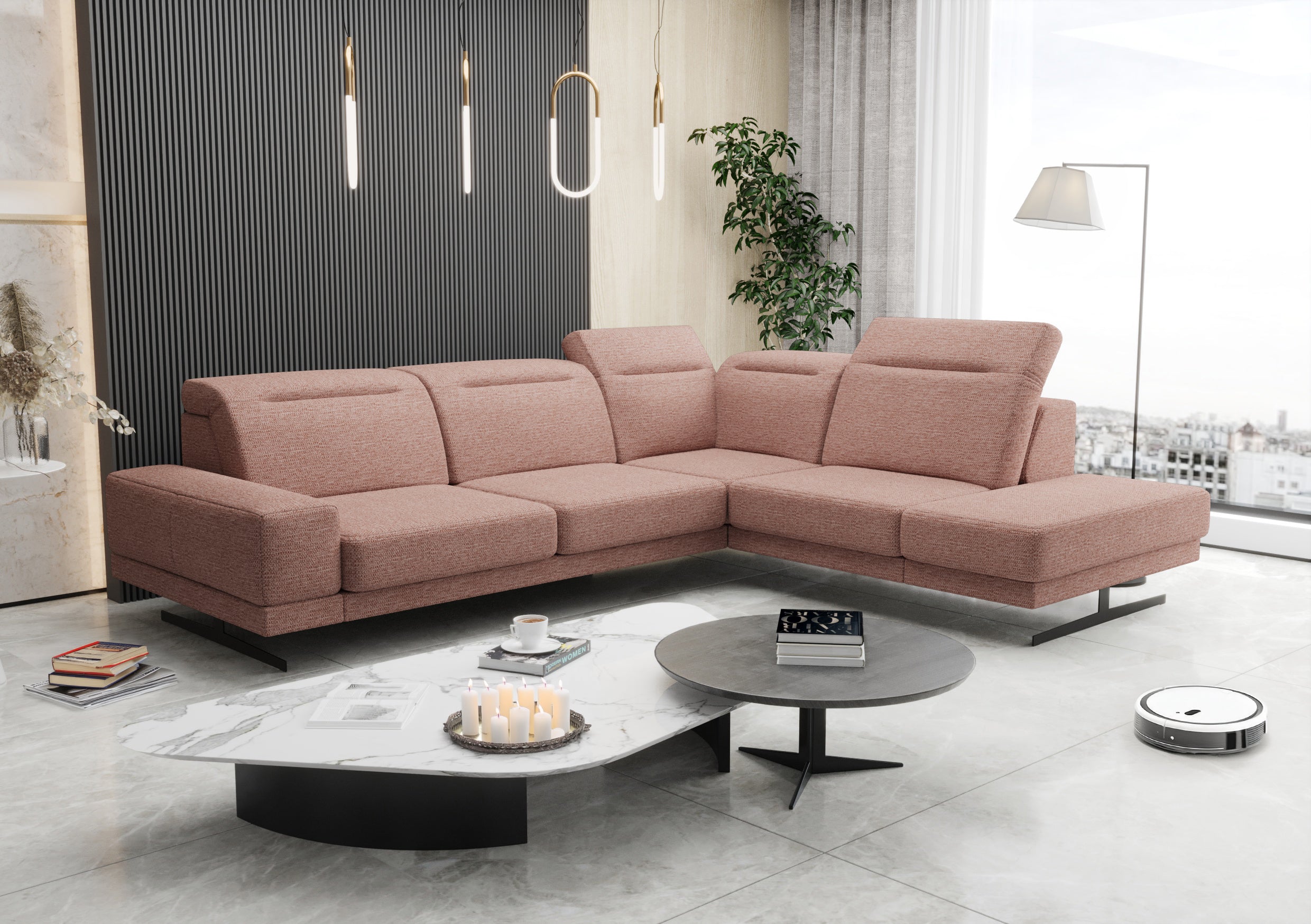 Fiore Corner Sofa Bed Left – Available in Various Colors and Fabrics