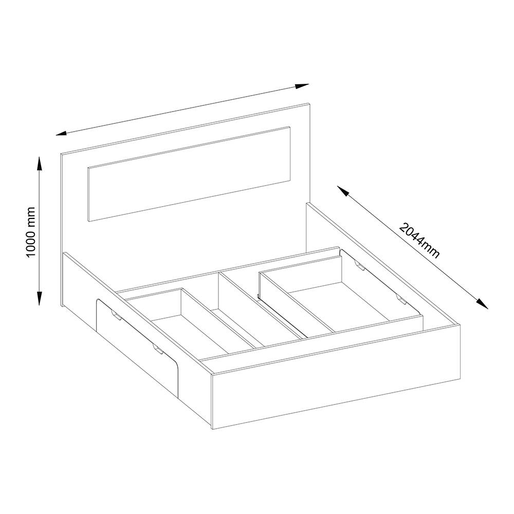 MO Togo 51 Bed – Ash Portland 160 x 200 cm