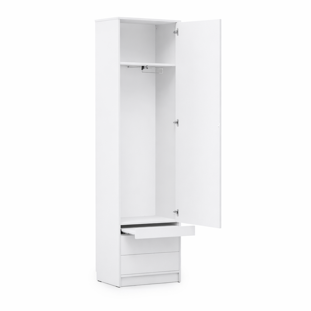 Basic Spacious Wardrobe with Pull-Out Nightstand