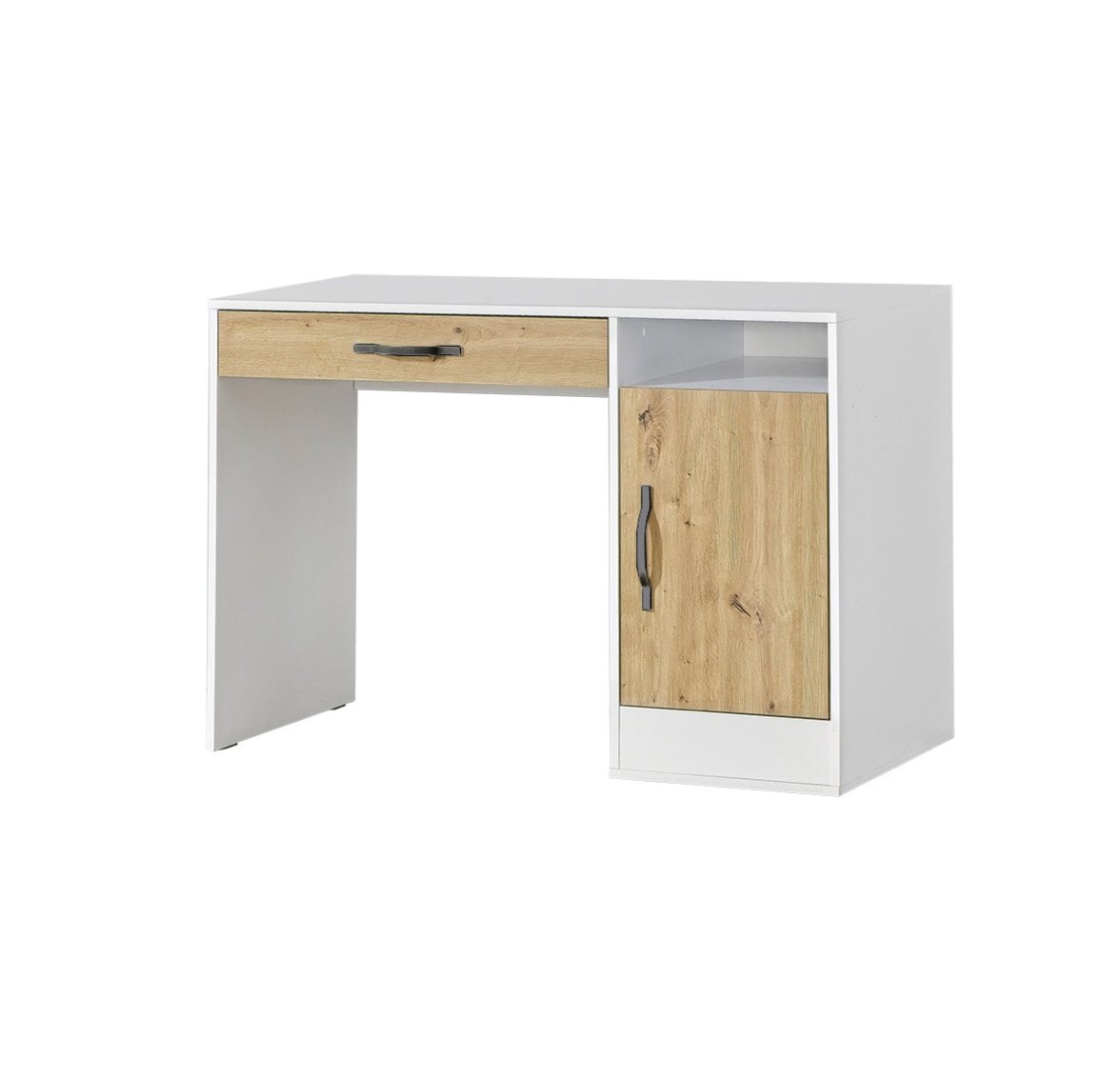 Desk Domel with Storage Oak-White - Modern Design