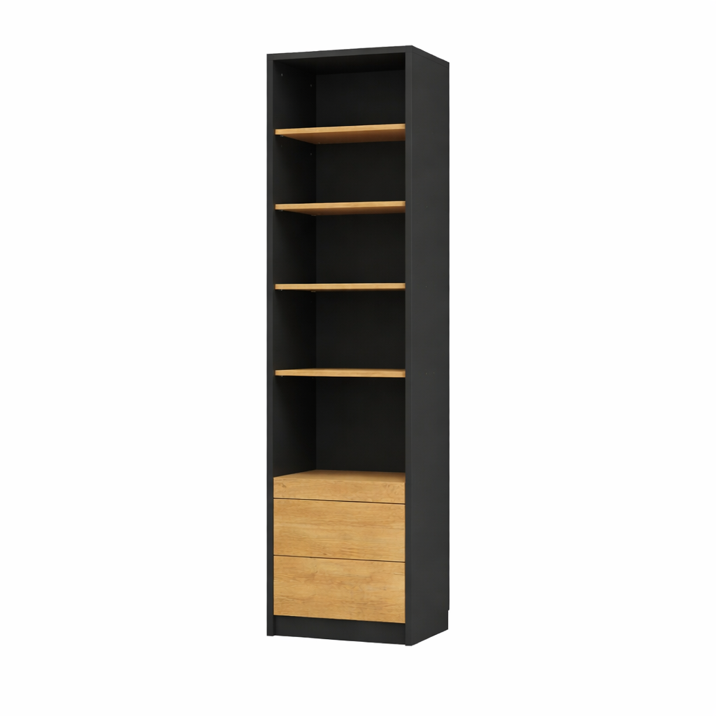 Basic Open Shelving Unit with Drawers