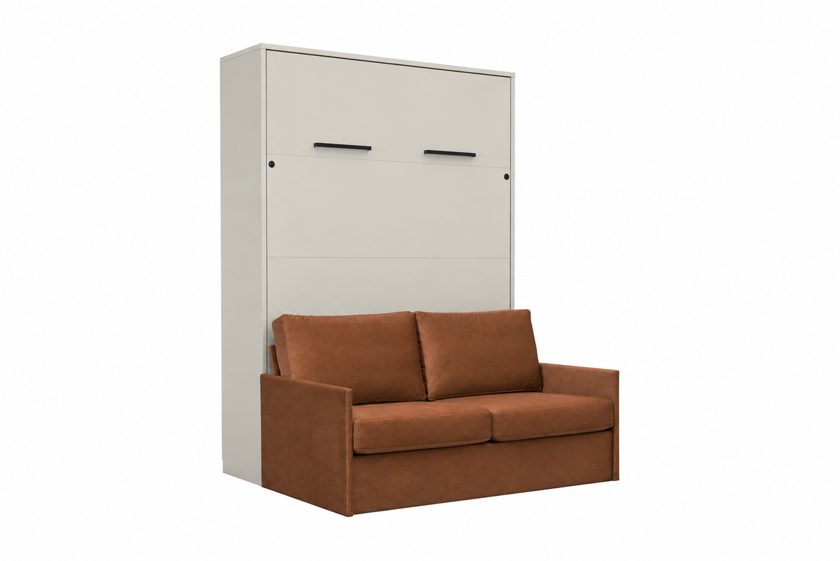 Customizable Genius Murphy Bed Set with Sofa 140×200 cm – Cashmere