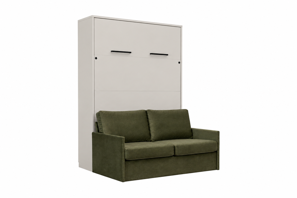 Customizable Genius Murphy Bed Set with Sofa 140×200 cm – Cashmere