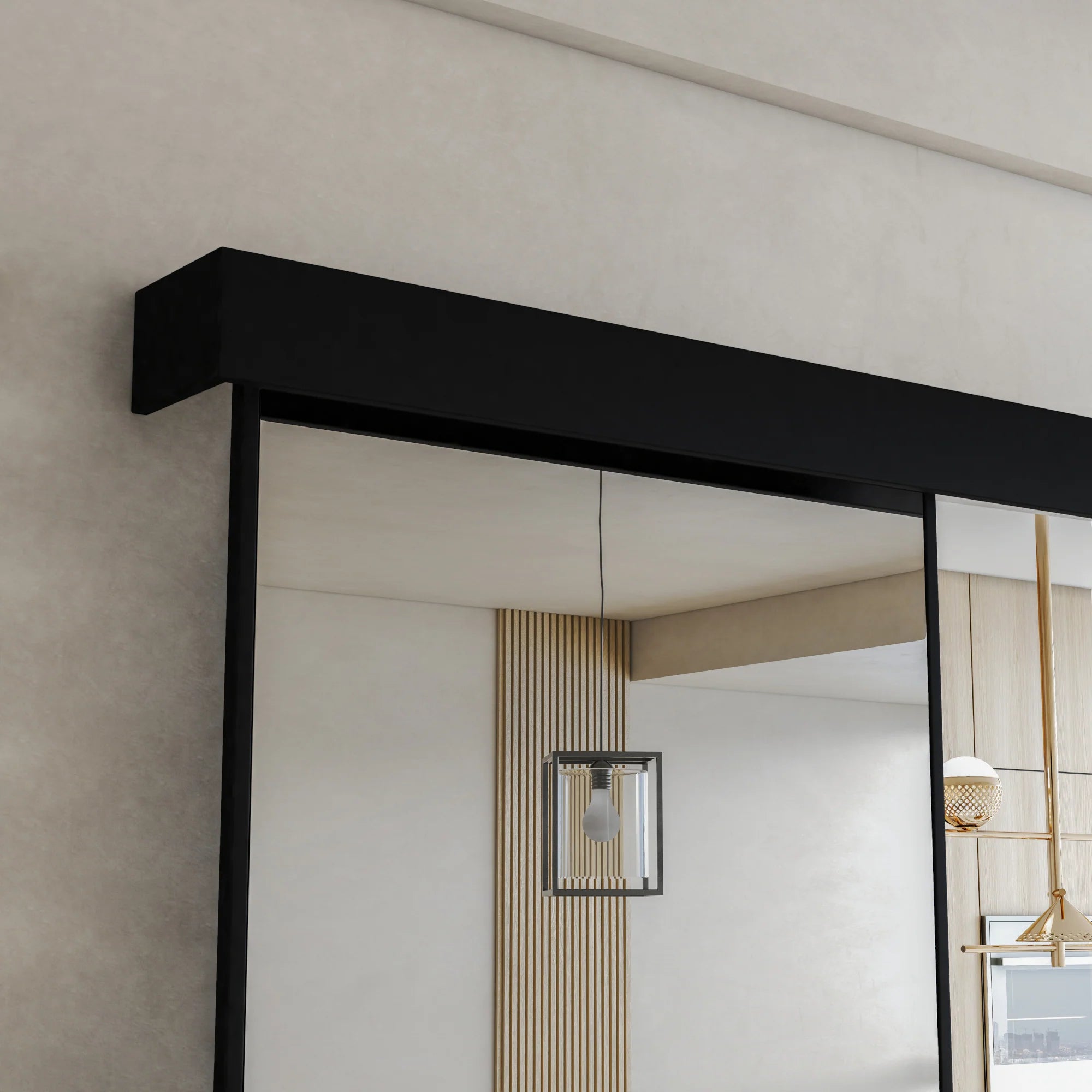 Lindo Sliding Door - white Mirror 205x96cm