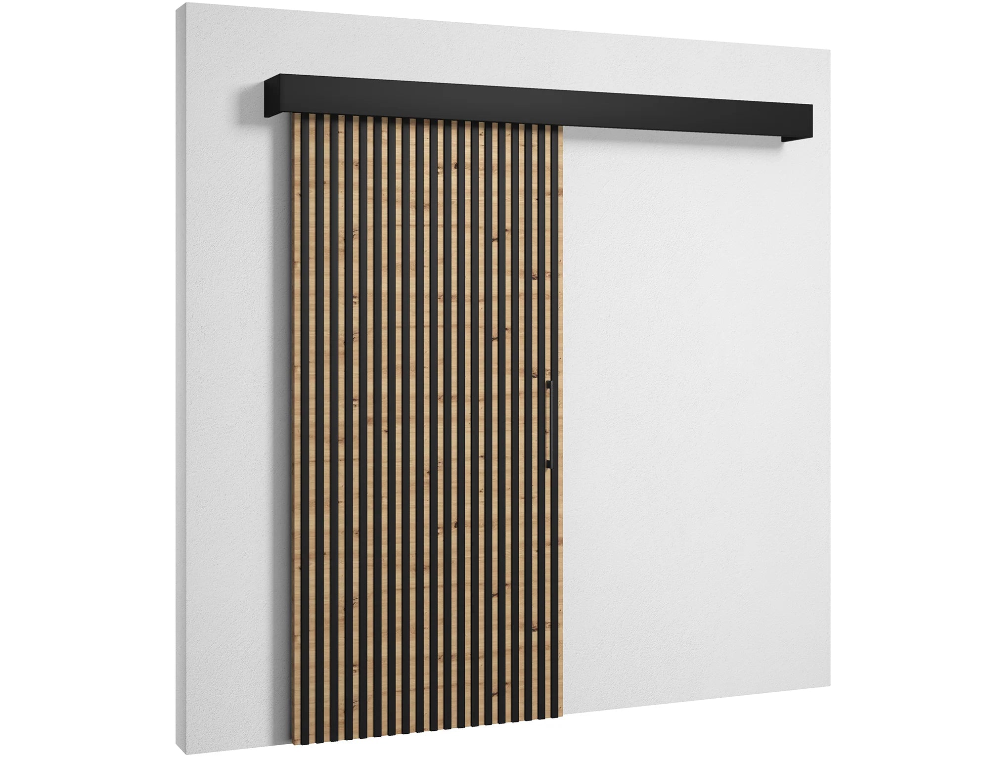 Tauricio I Sliding Door - Black / Wotan Oak 205x96cm