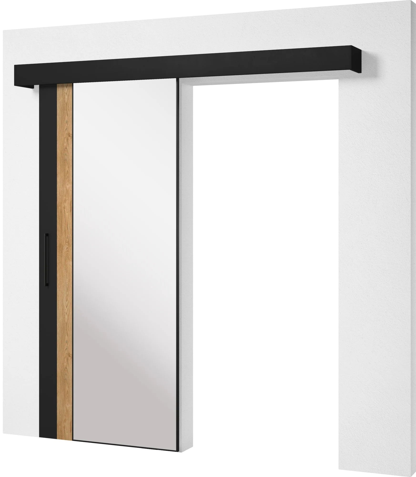 Tilmann I Sliding Door - white Mirror 205x96cm