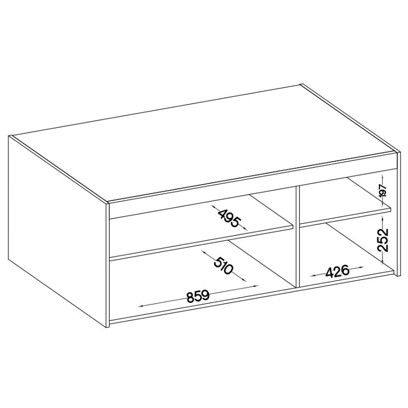 LE Elena 3D NAELDL03 Overhead Cabinet in Lefkas Oak