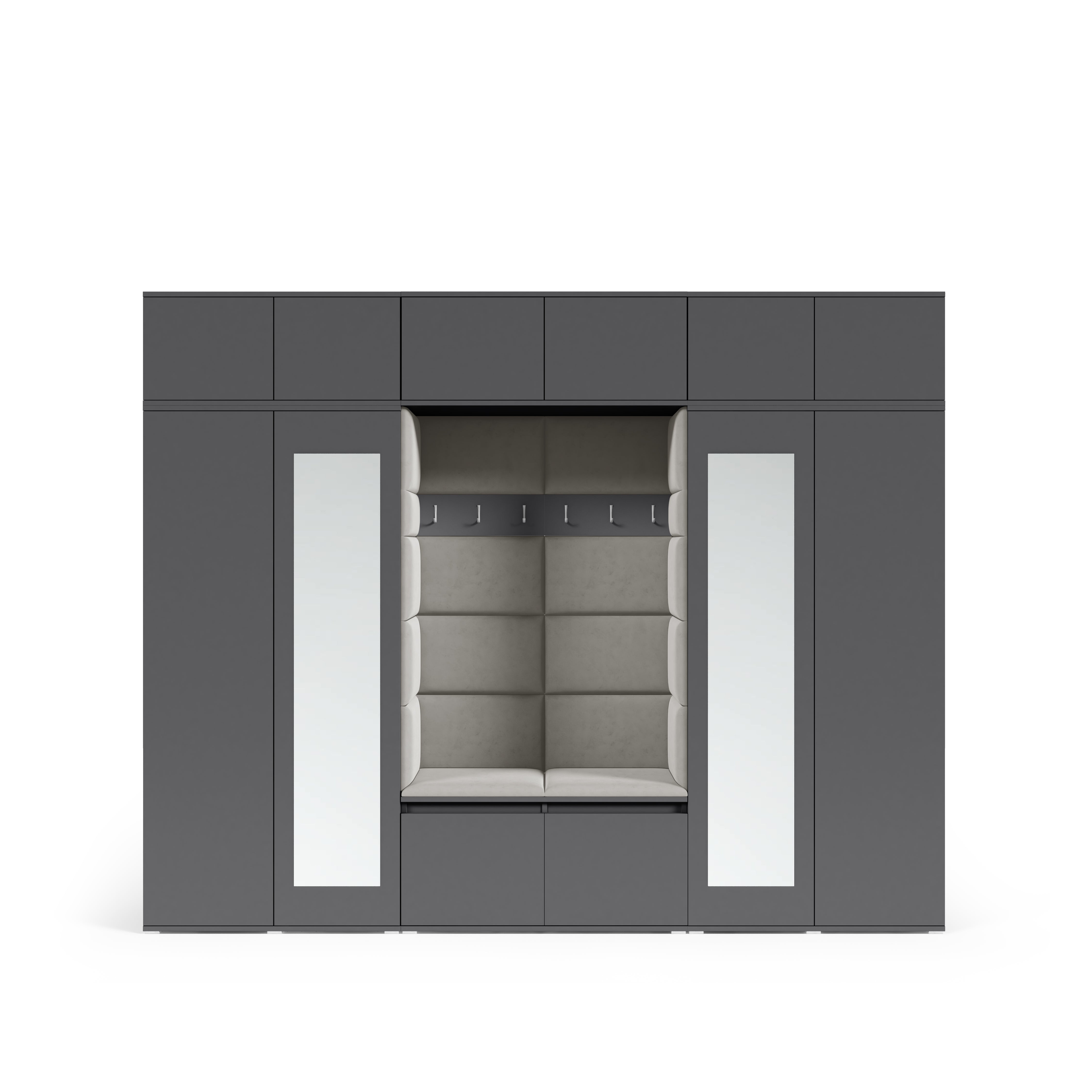 PK Emi 17 Hallway  Artisan Oak / Black- Upholstered Panels in Various Colours