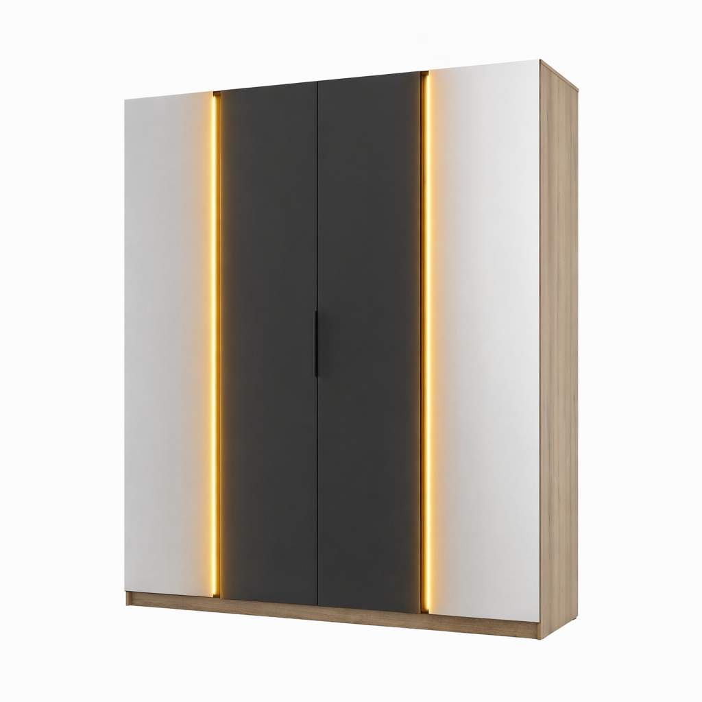LE KAJA EV/BL 2 2F Wardrobe with Mirror