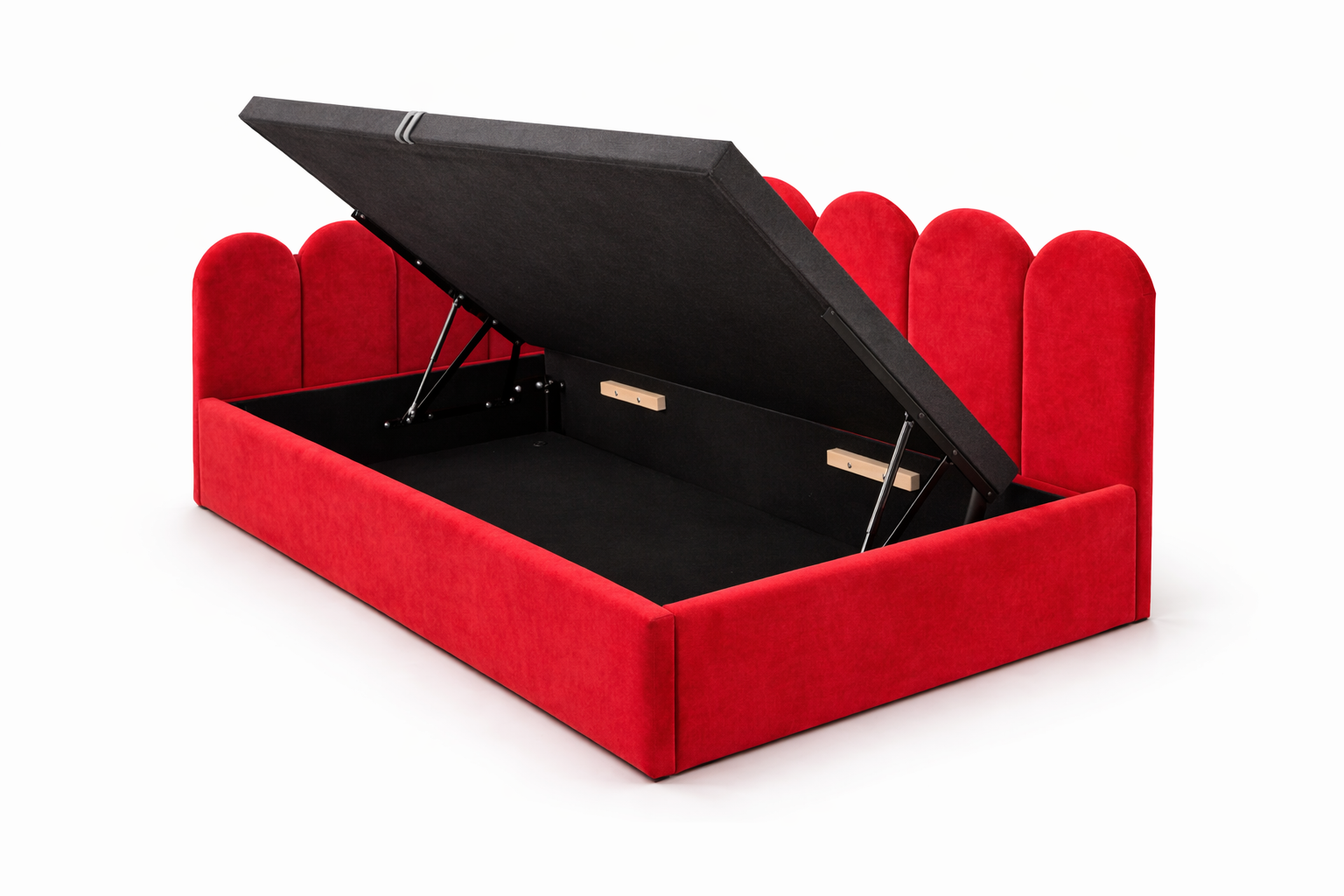 FLOW Upholstered Bed – 90 × 200 / 120 × 200 cm – Kids & Youth