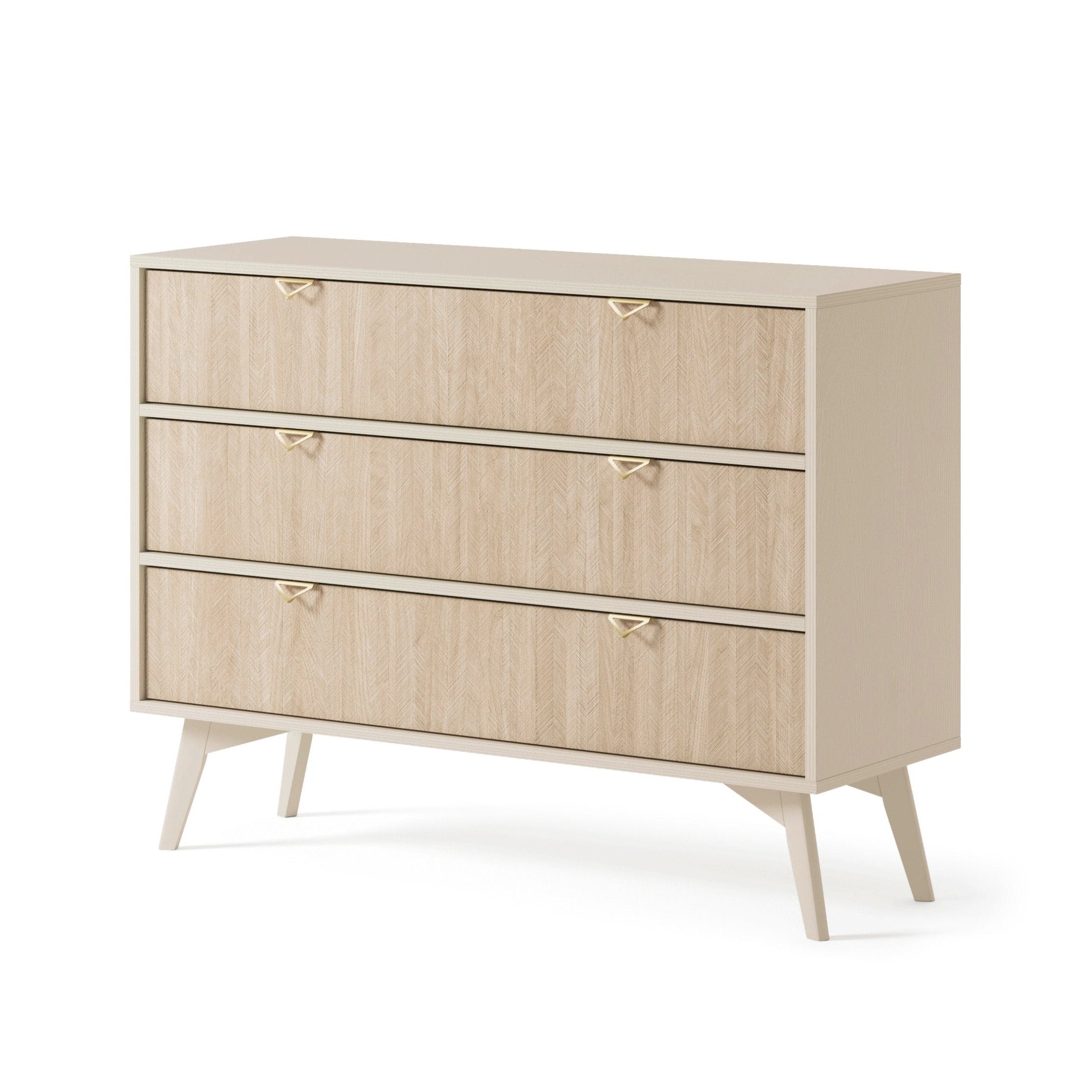 Forest Dresser - Chest of Drawers with Three Drawers Sand Beige