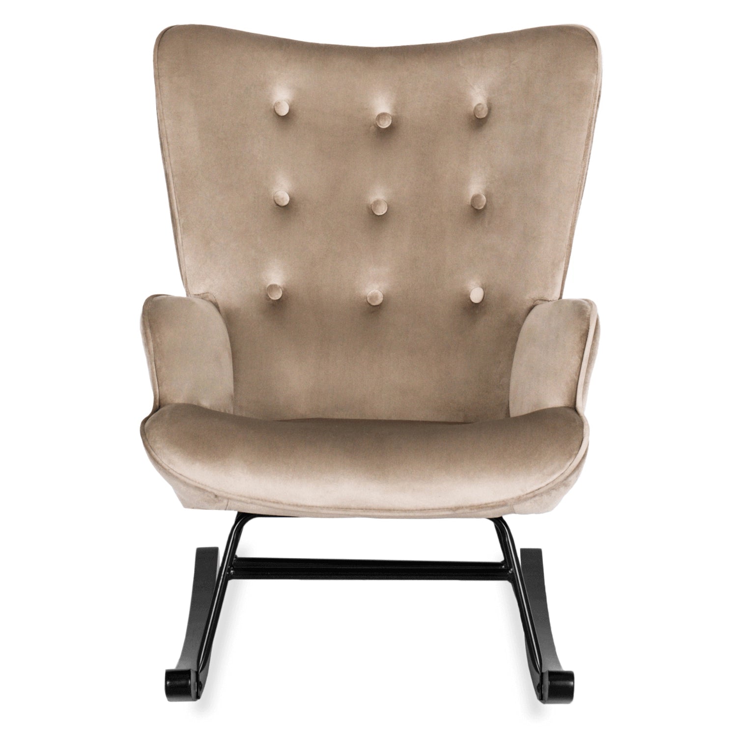 Elite ELIS Beige Velvet Rocking Chair