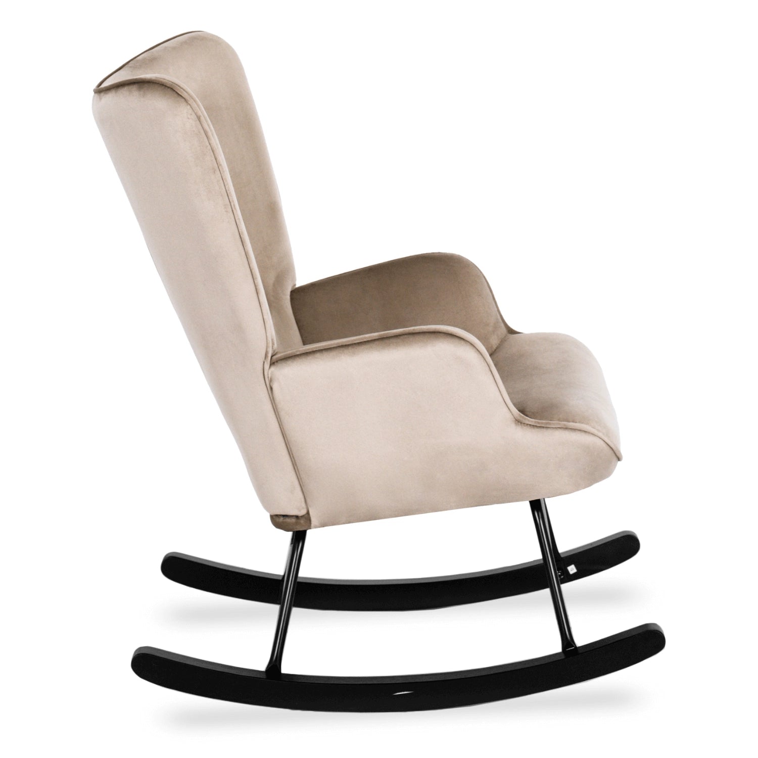 Elite ELIS Beige Velvet Rocking Chair